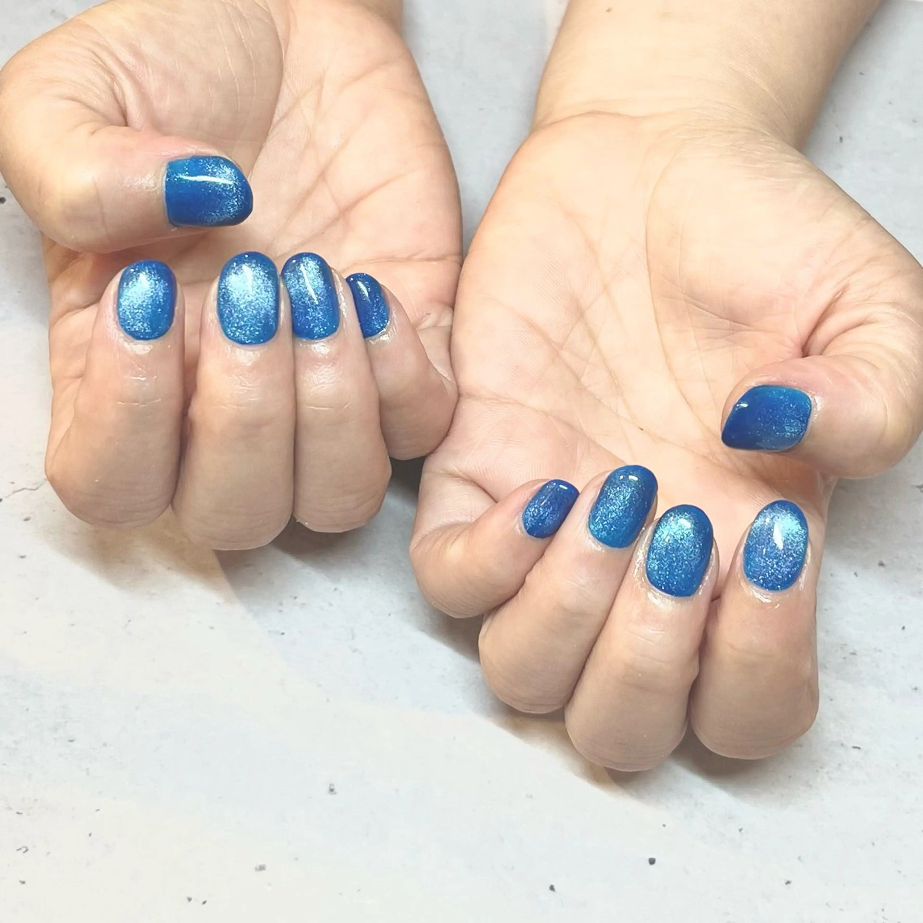 ネイル マグネットネイル マグネットワンカラー ワンカラーネイル ハンドネイル Salon&School Nail du Marche所属・阿部 美香のネイルデザイン