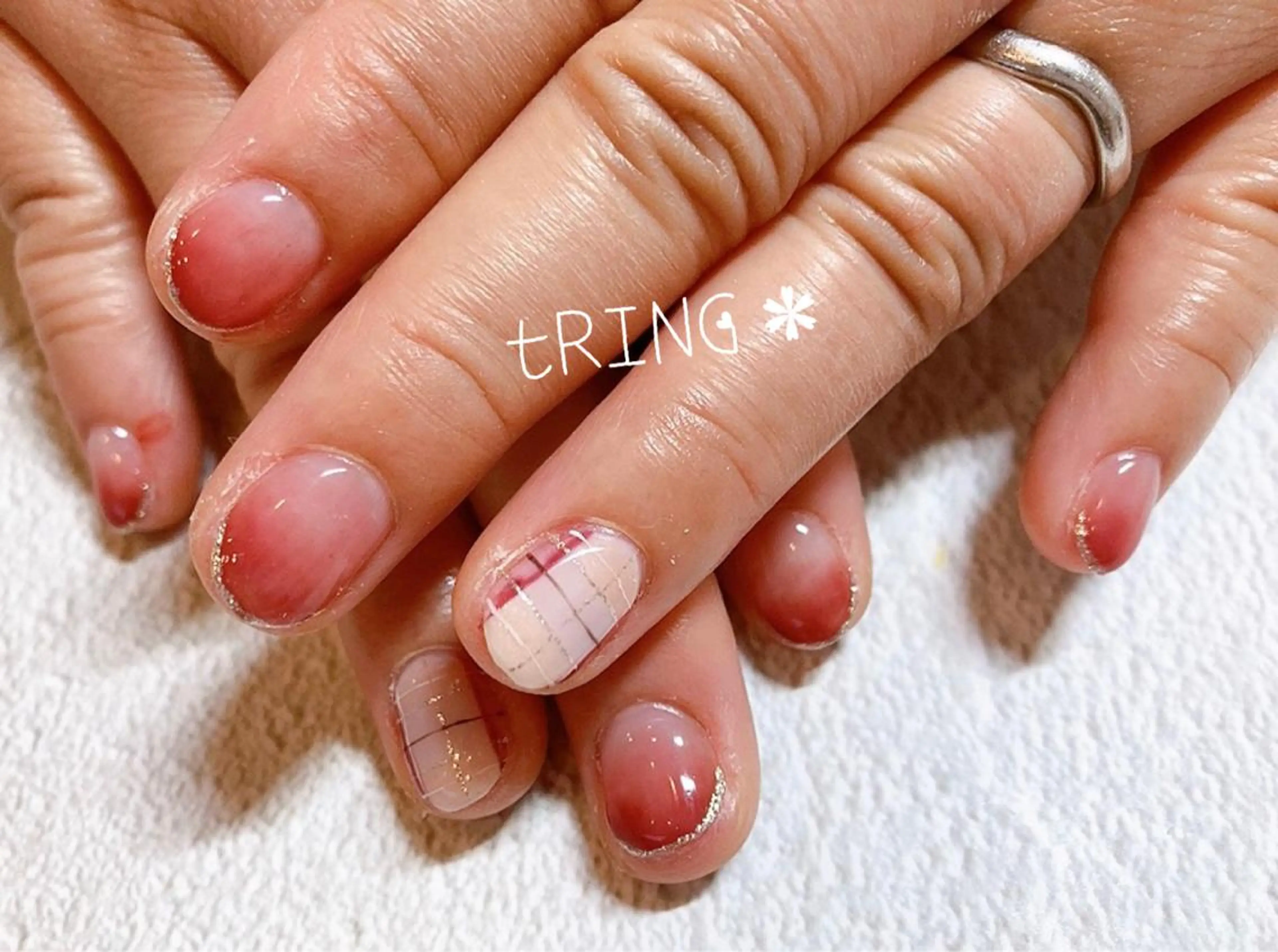 ネイル ハンドネイル tRING＊ しいの木台のネイルデザイン