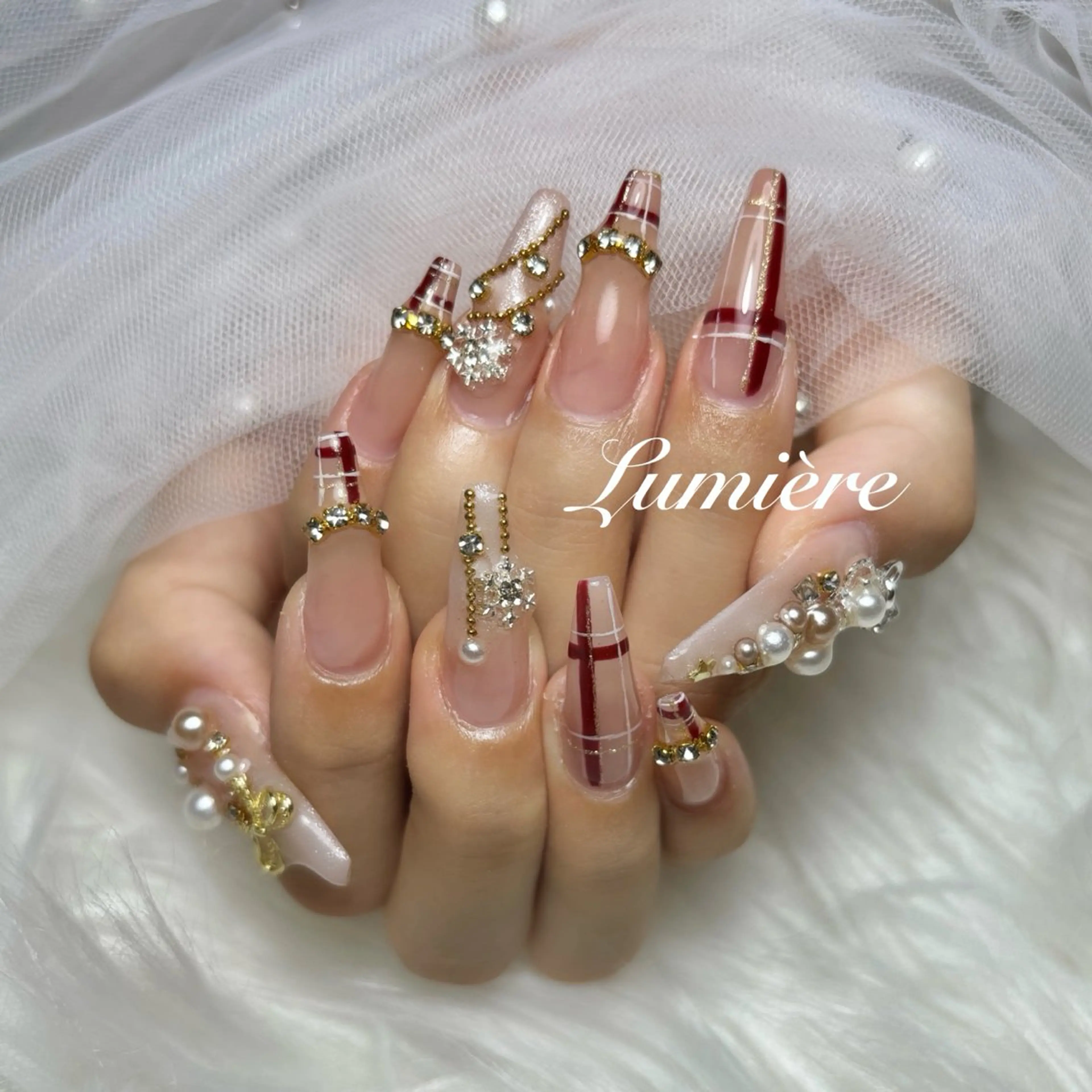 ネイル ロングネイル ハンドネイル Nail salon Lumièreのネイルデザイン