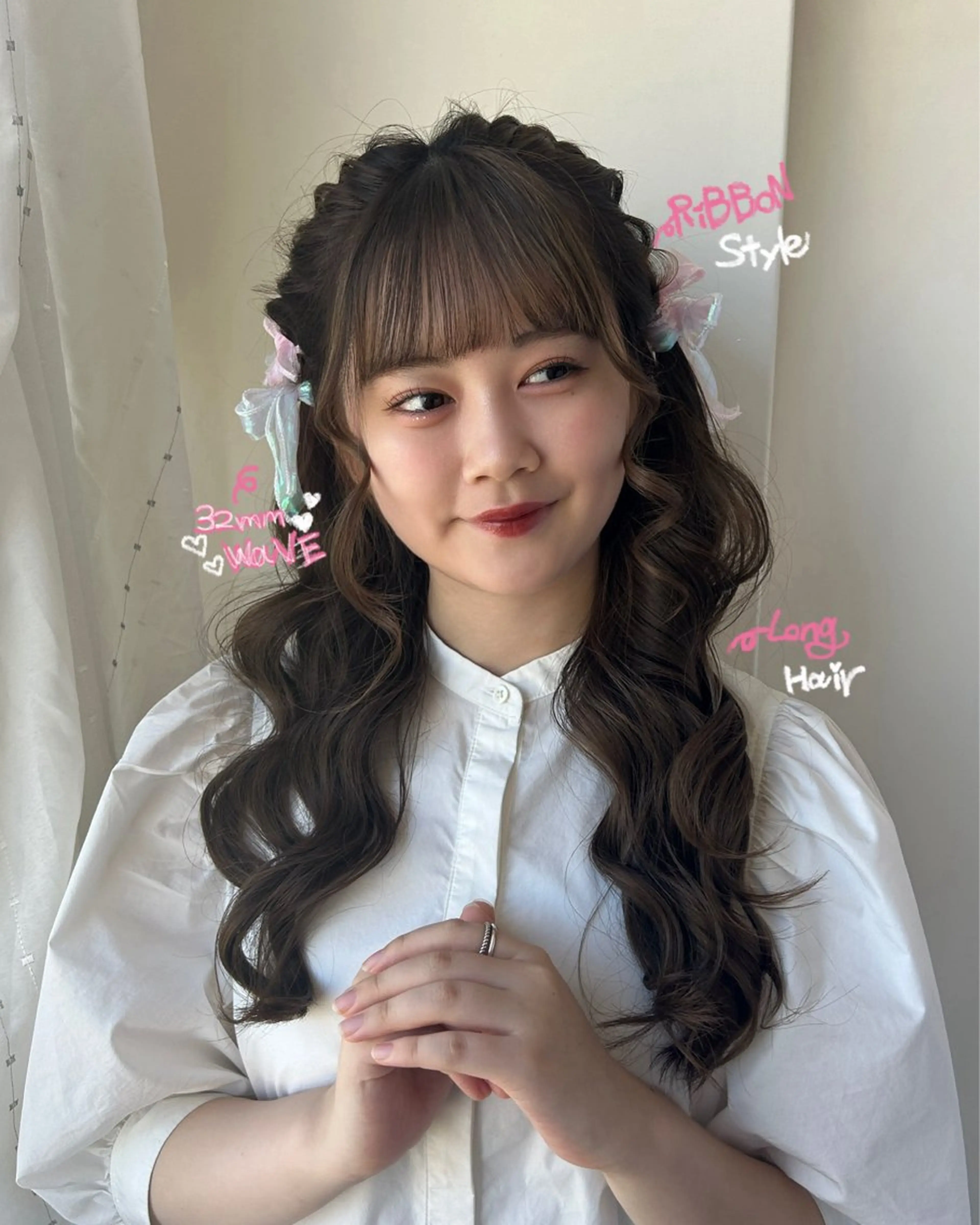 ロング ヘアセット Maho/海外 レイヤー/ハイトーンのヘアスタイル