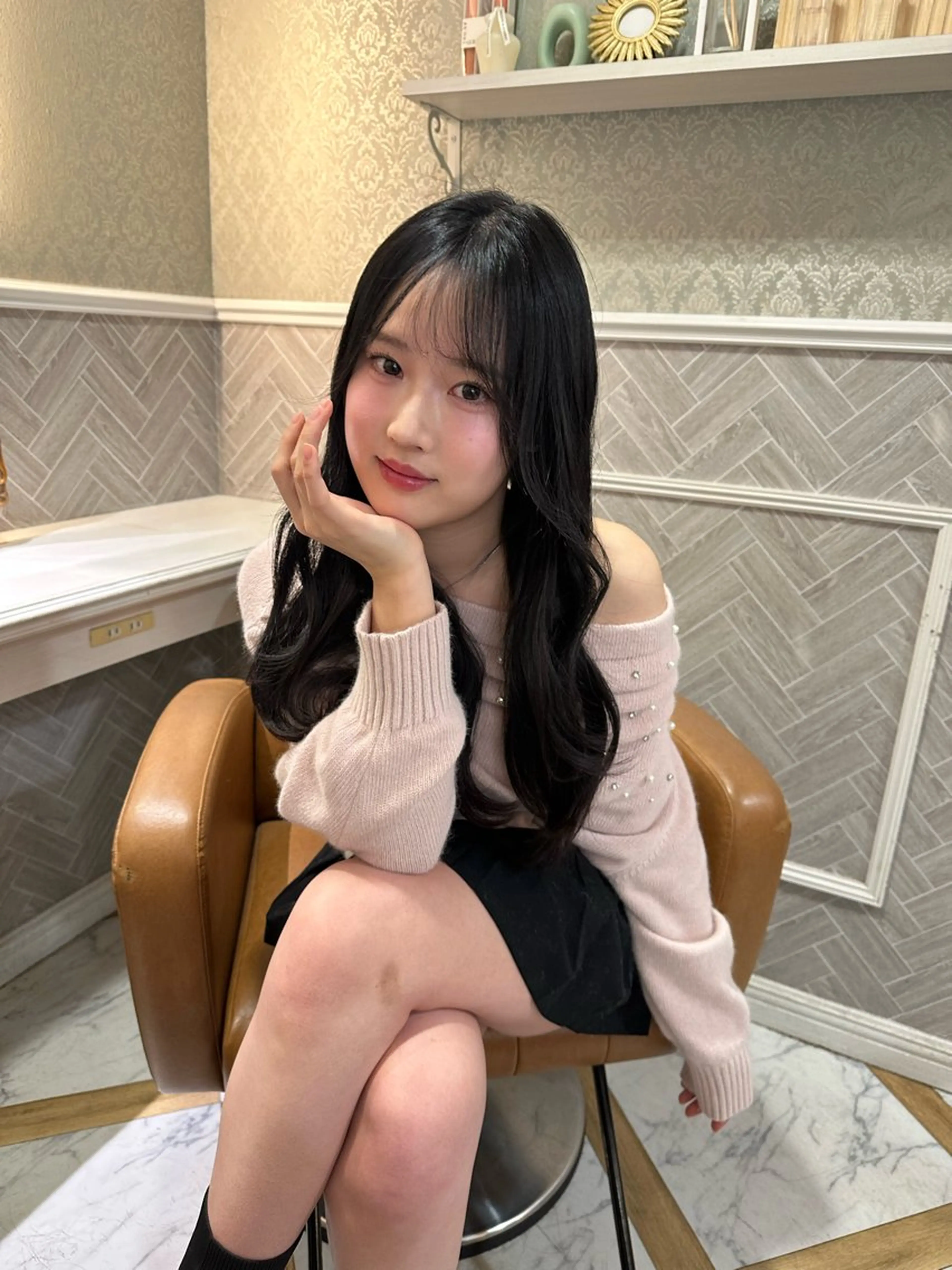 ロング カット ヘアカラー レイヤー/顔周り /ボブ/銀座/サラのヘアスタイル