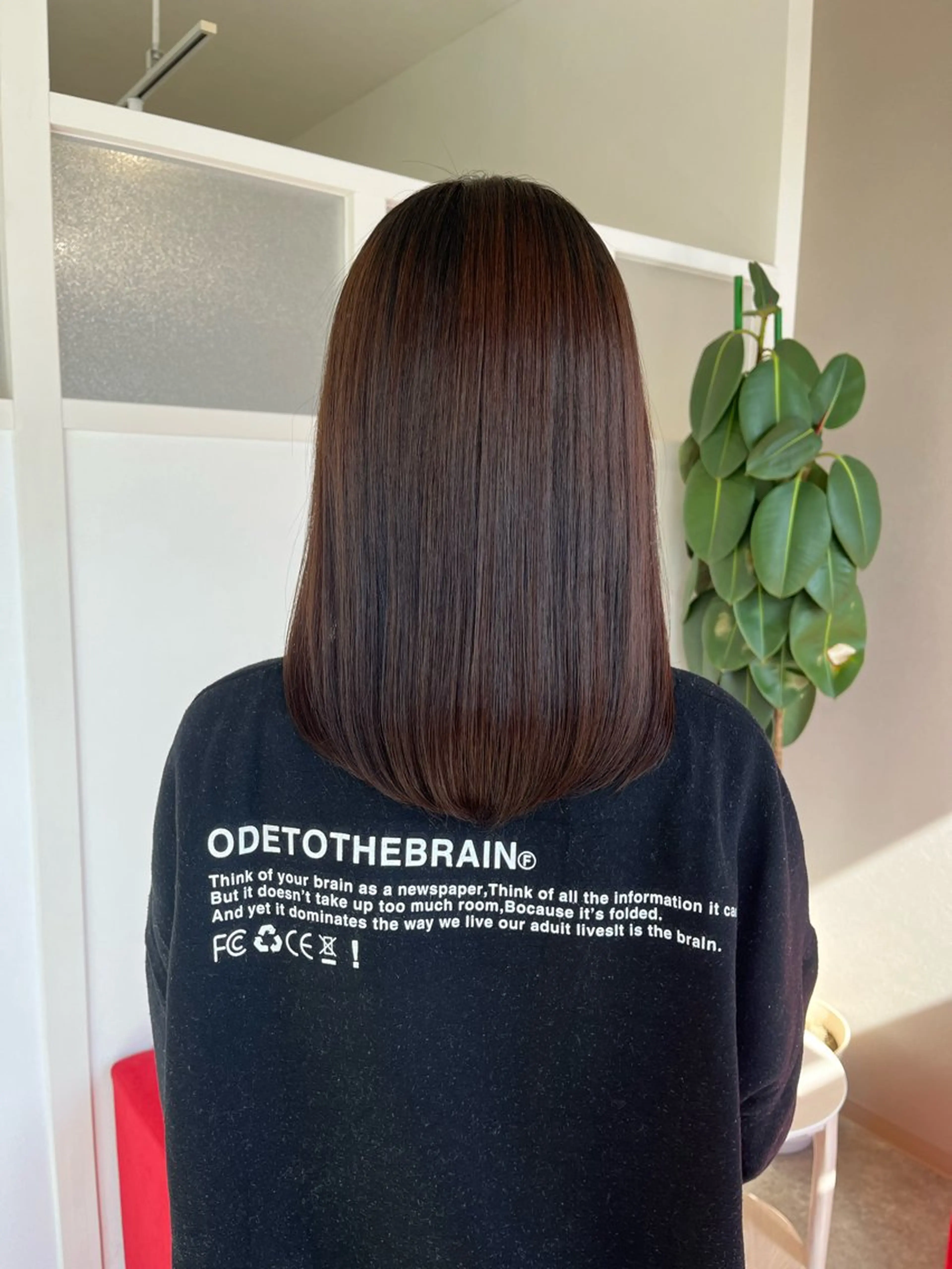 セミロング パーマ ストレートパーマ 堀越 エリのヘアスタイル