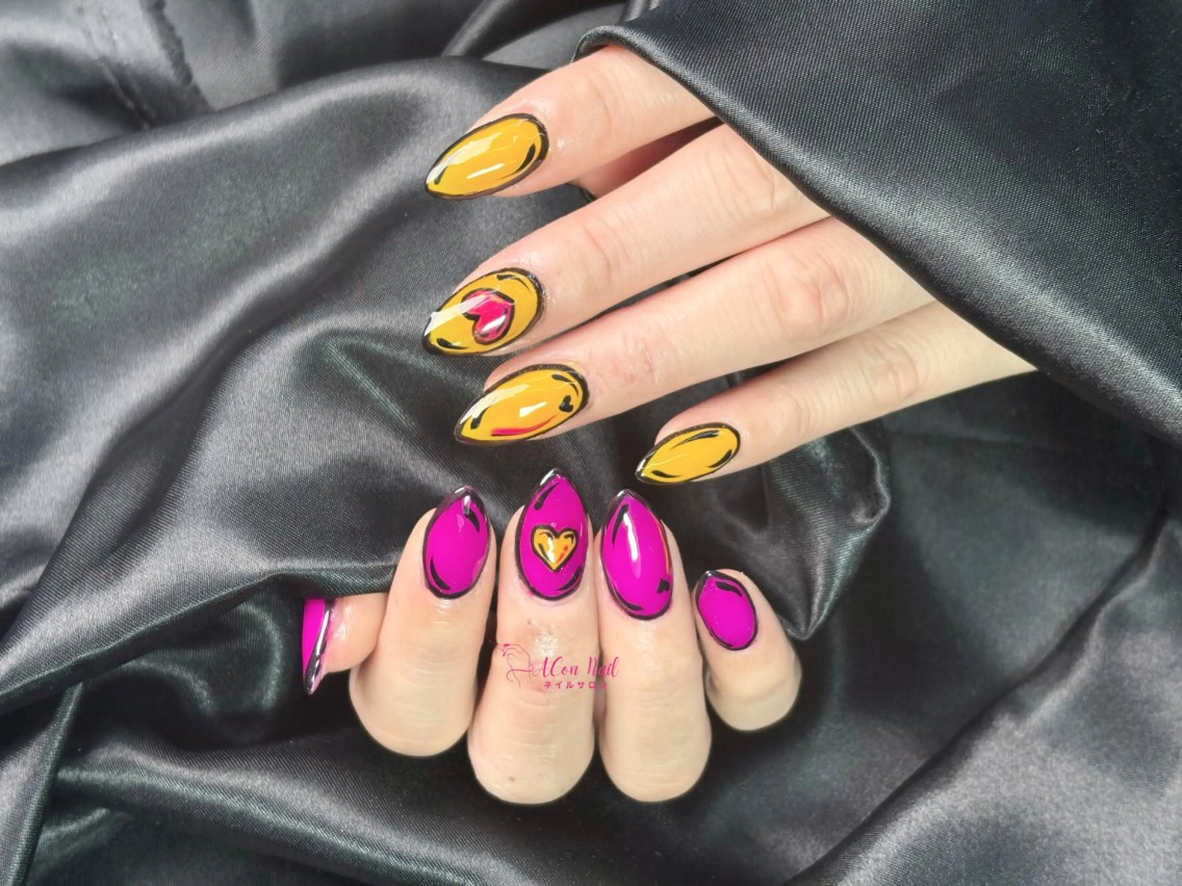 ネイル 桜ネイル 長さ出し フラワーネイル フレンチネイル ジェルネイル ハンドネイル AConNailSalon所属・ACon NailSalonのネイルデザイン