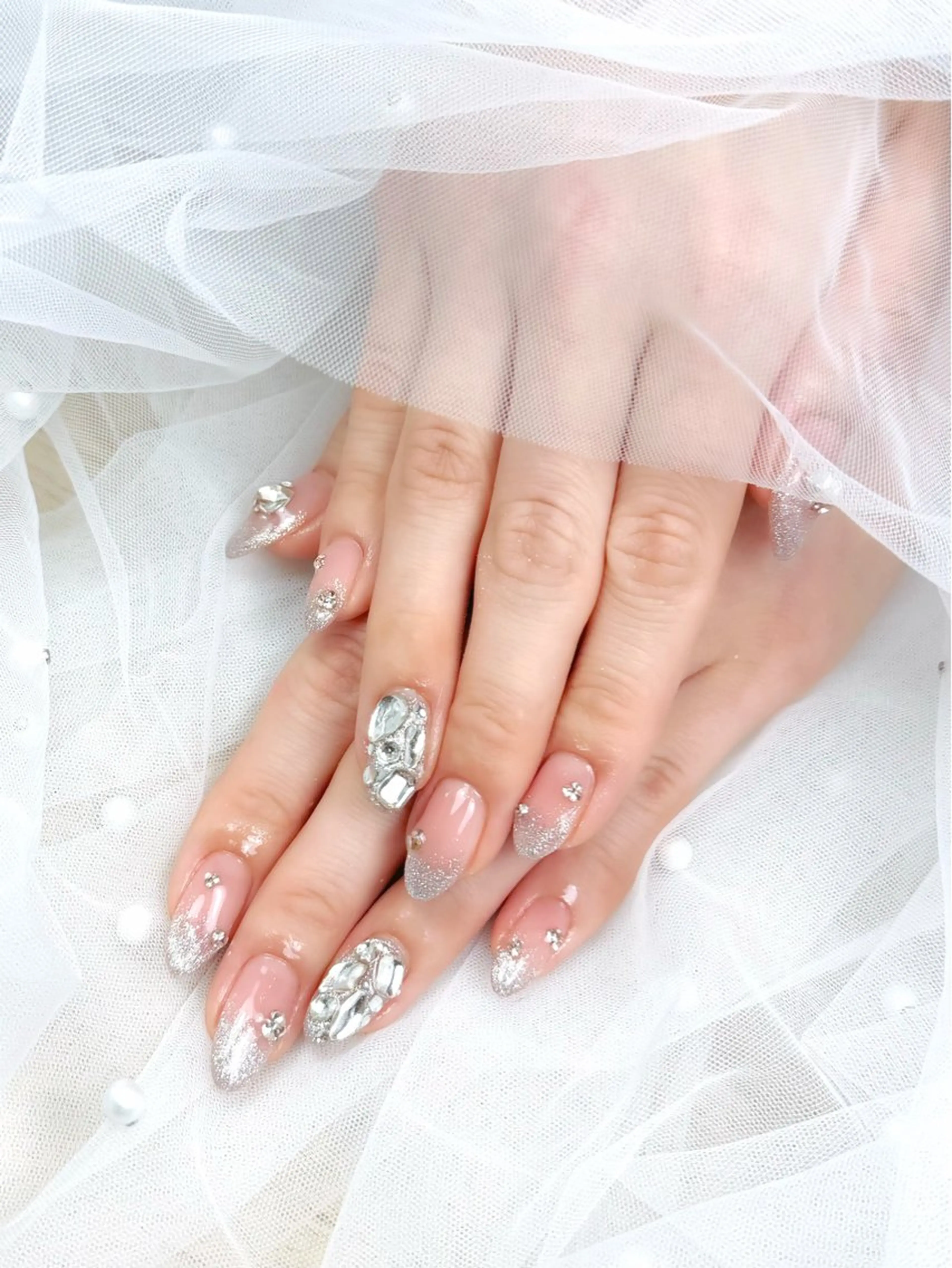 ネイル アートネイル フラッシュネイル フラッシュマグ グラデーション マグネットネイル S. Hanaのネイルデザイン