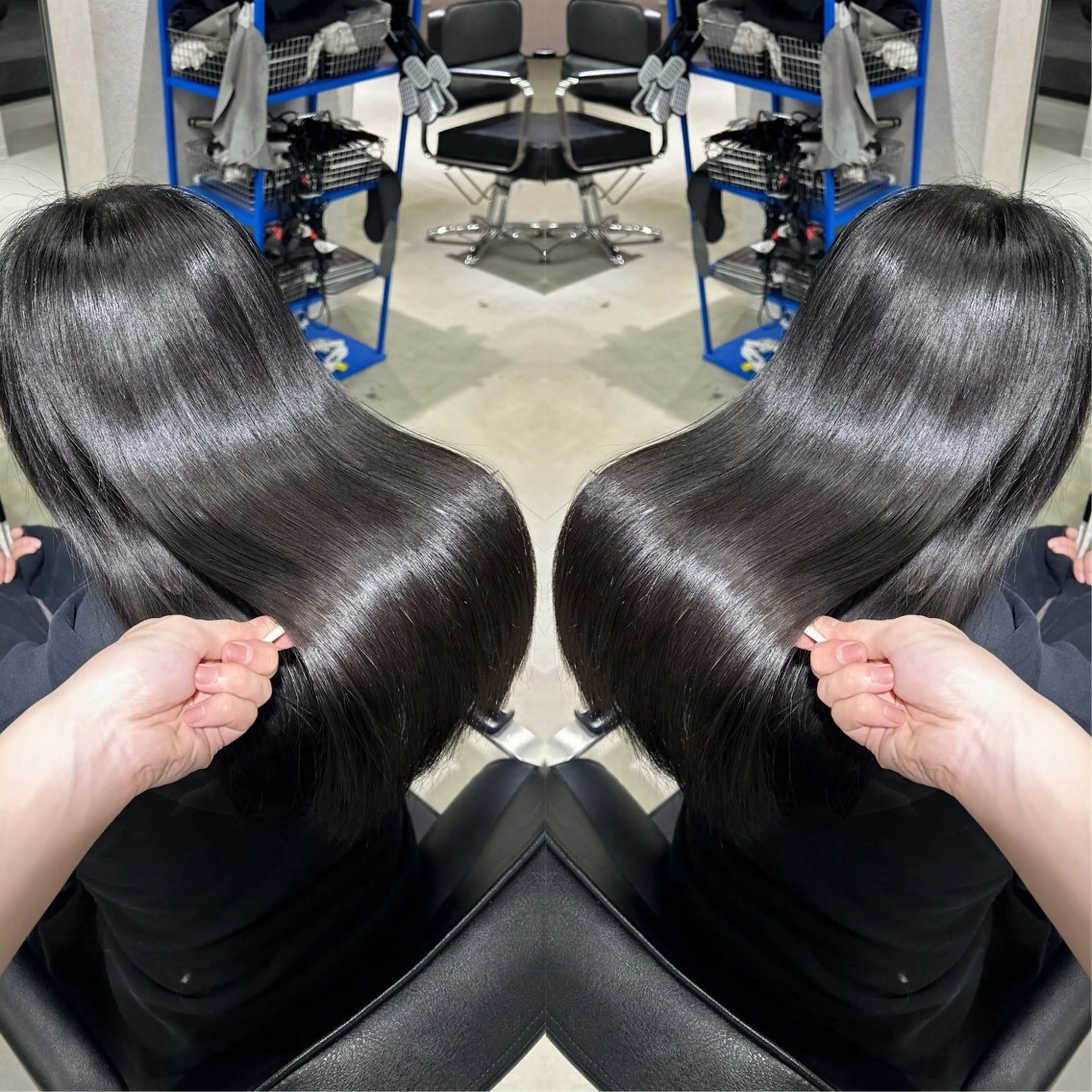 セミロング 入学式 卒業式のヘアスタイル カット ヘアカラー 縮毛矯正 髪質改善大阪/ 酸性縮毛矯正/ゆうとのヘアスタイル