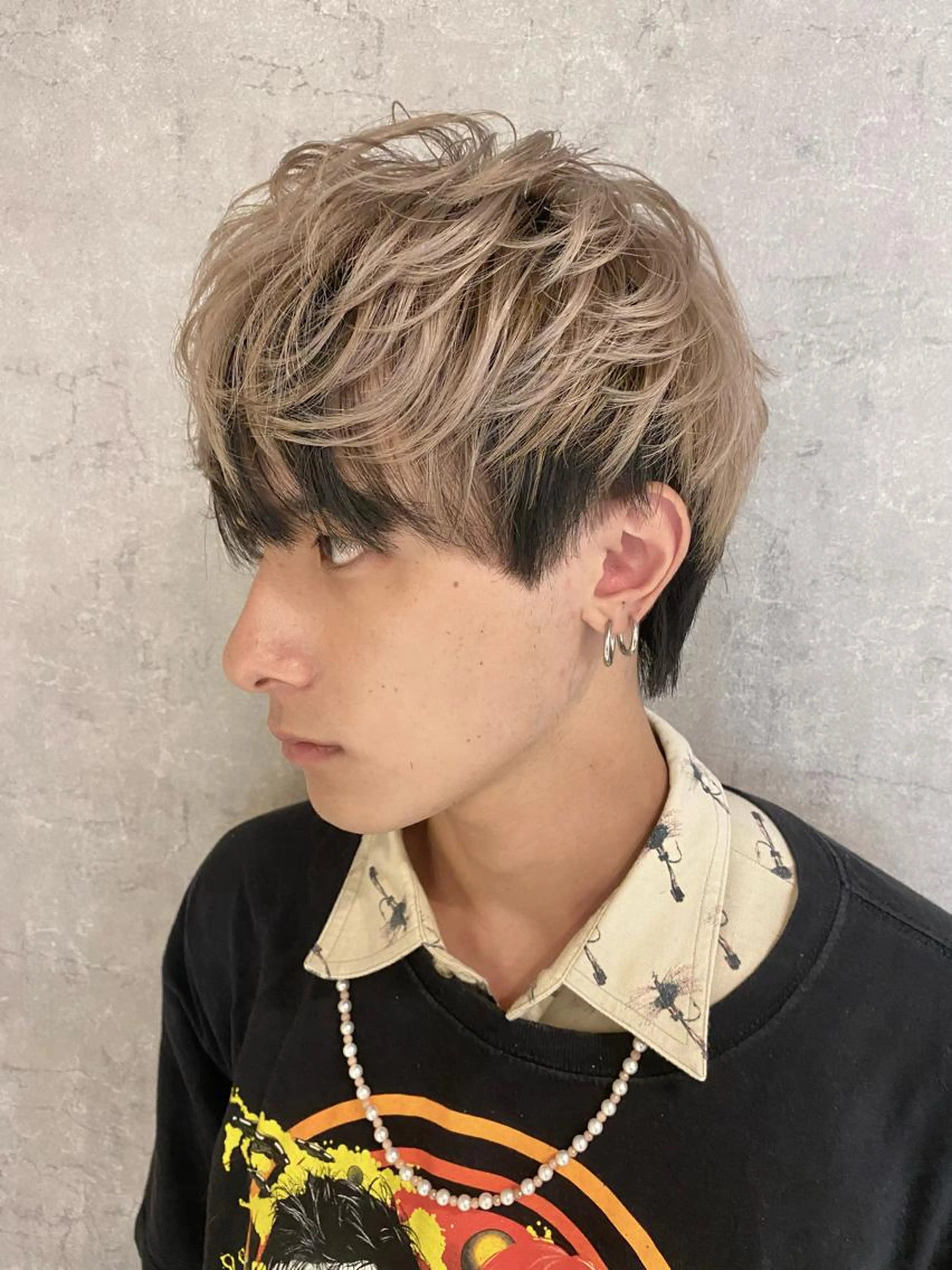 💇🏻メンズ限定　カット＋インナーカラー（ブリーチ有り）＋髪質改善トリートメントの写真