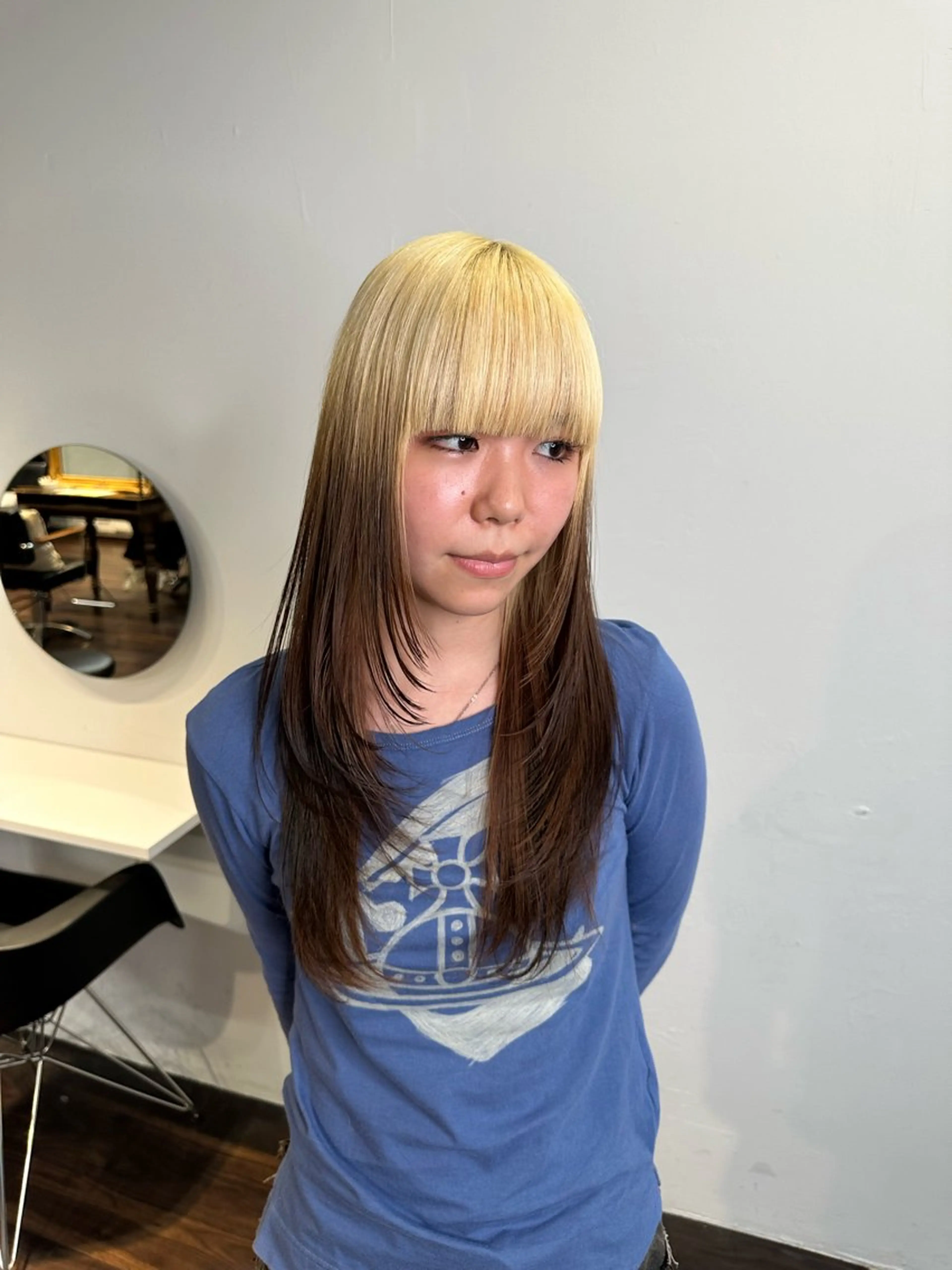 ロング カラー デザインカラー カット ヘアカラー トリートメント ワンホンヘア ケラチン/Kaitoのヘアスタイル