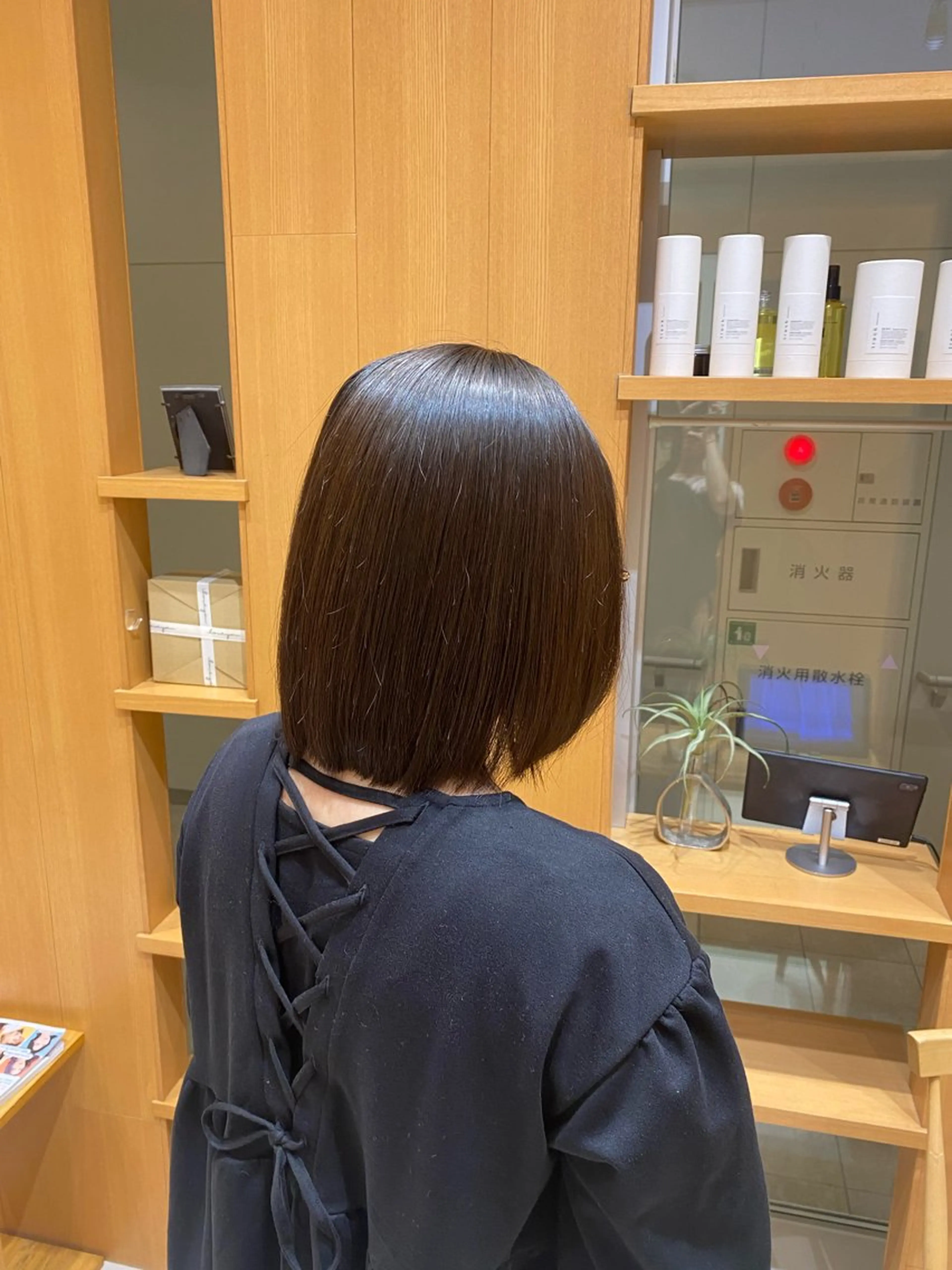 ショート パーマ 縮毛矯正 縮毛矯正 apish 国分寺 / 鈴木 花穏のヘアスタイル