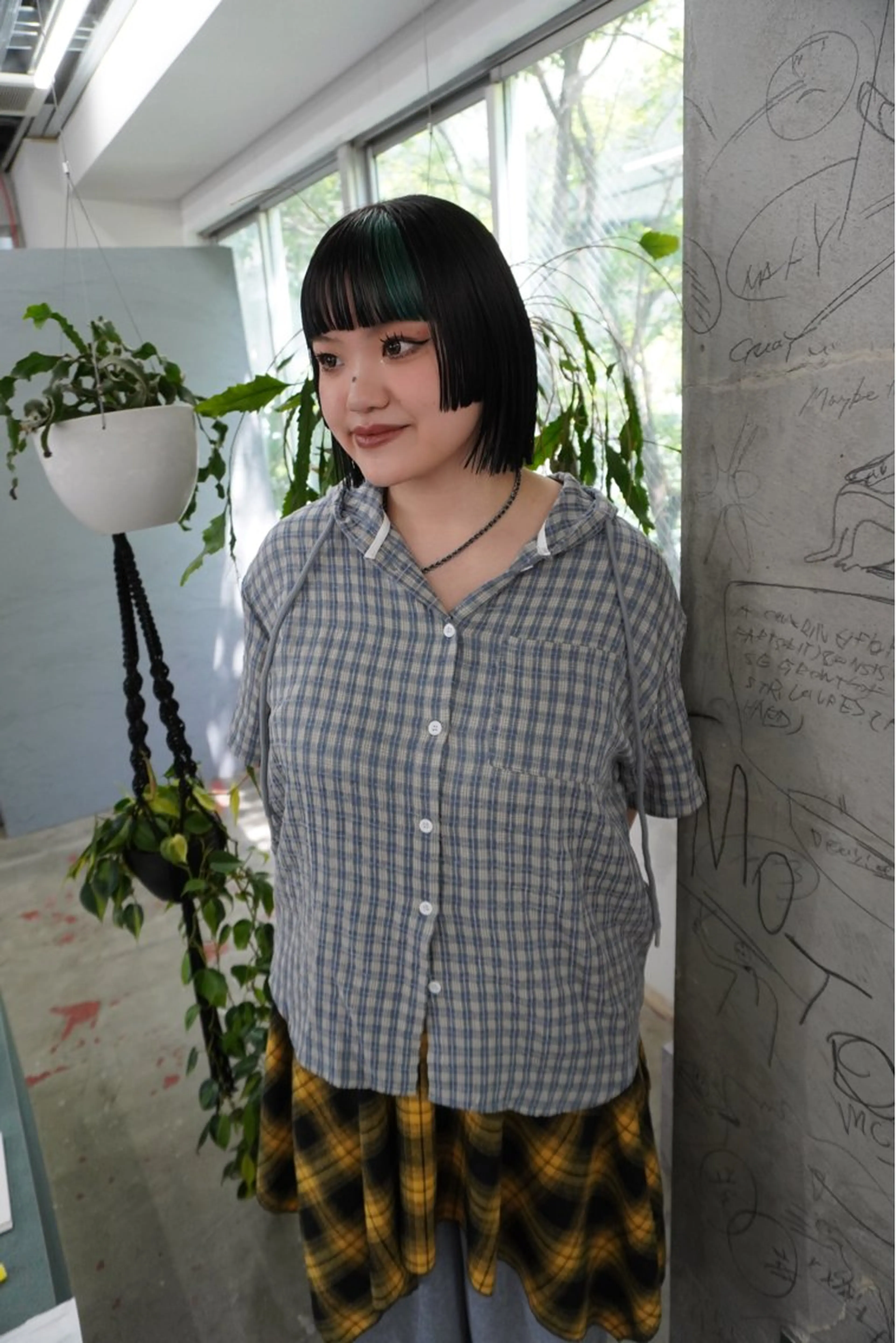 ショート カラー パーマ ヘアアレンジ 髪と音処　マトぺ所属・デザインカラー/ボブ ブリーチカラー/ユリのヘアスタイル