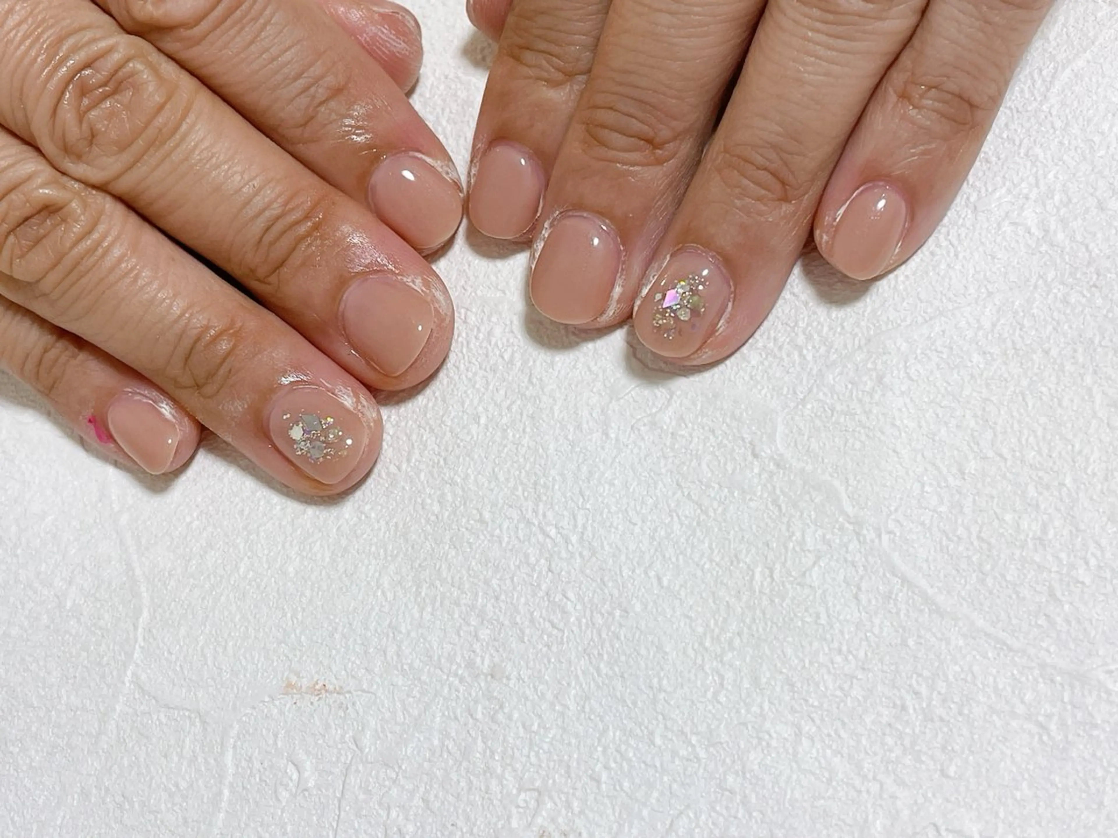 ネイル オーロラネイル フットネイル フレンチネイル ジェルネイル 韓国ネイル Mogu nail 二子玉川のネイルデザイン