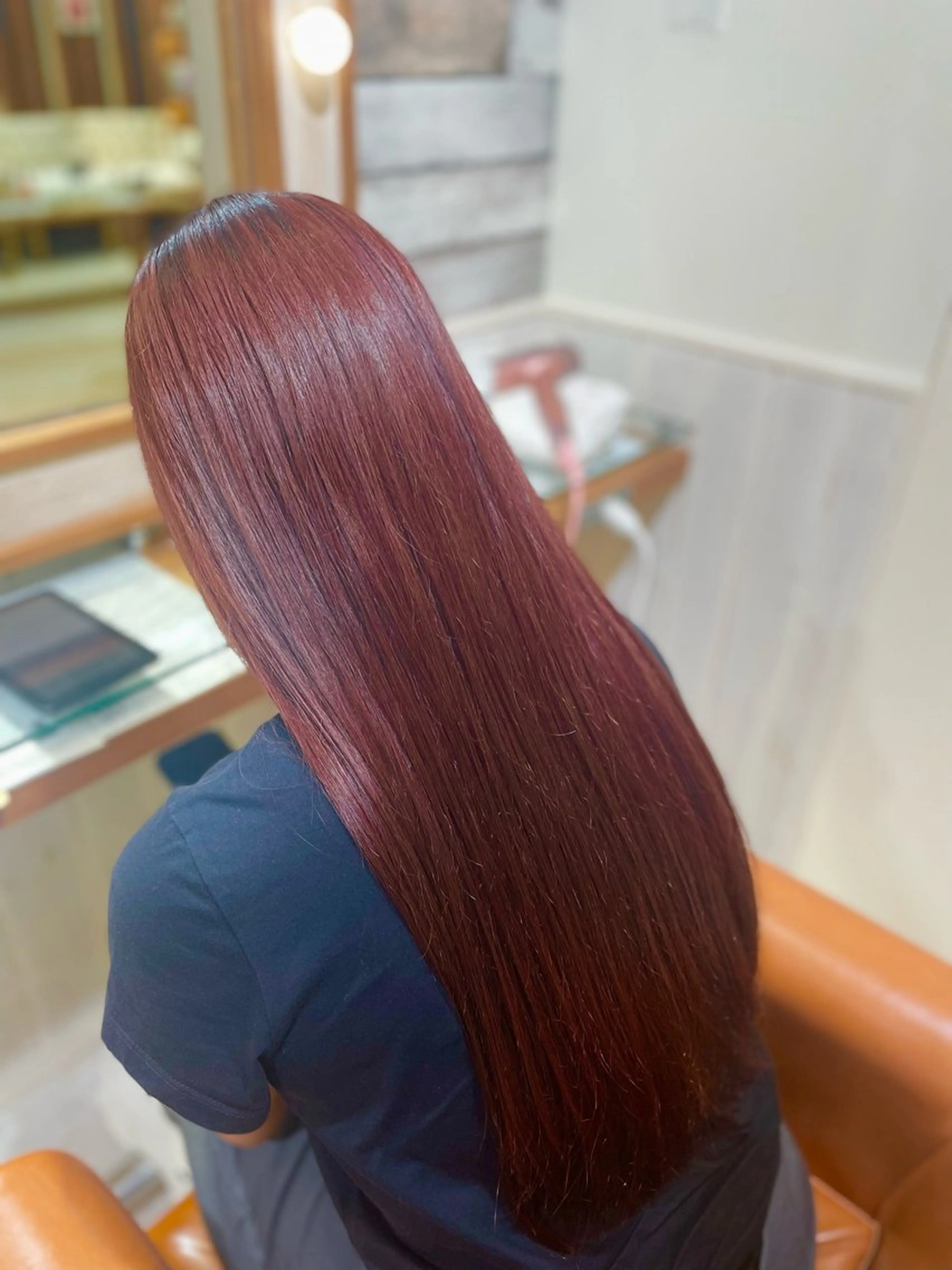 ロング カラー レッドカラー ロング 🐳 あゆは🐳のヘアスタイル