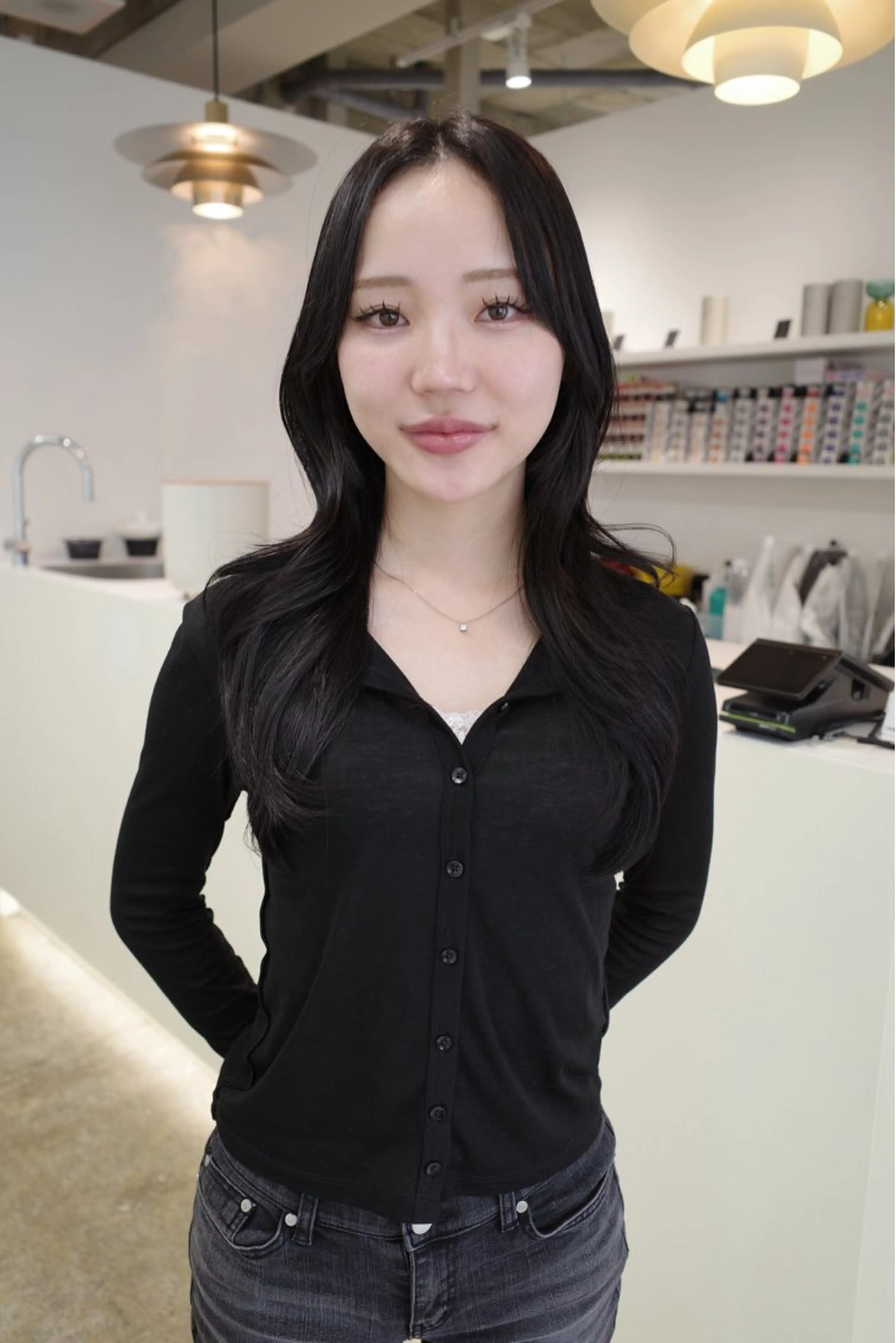 ロング カラー カット ヘアカラー トリートメント 𝘚𝘶𝘻𝘶 𓂃𓈒𓏸のヘアスタイル