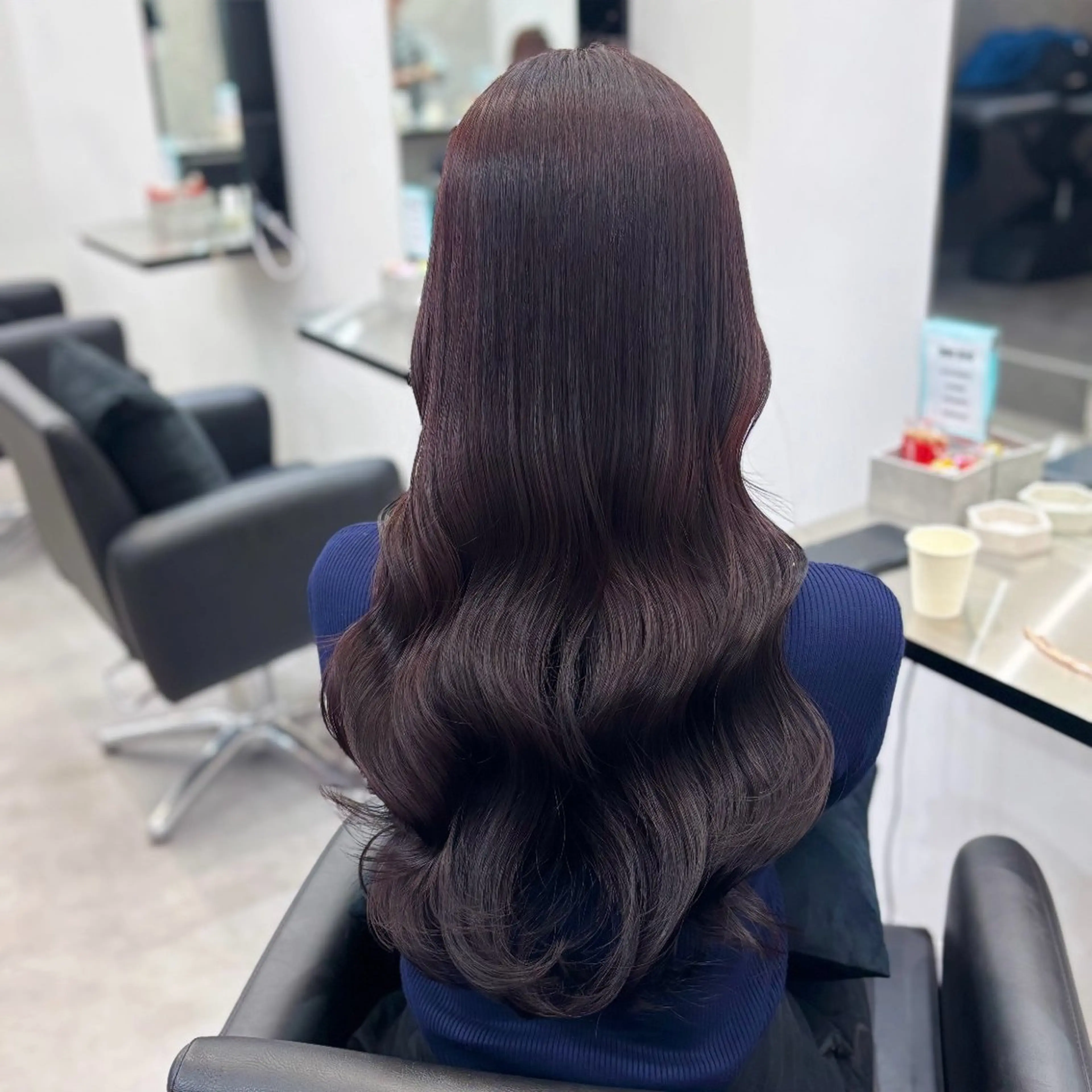 ロング カット ヘアカラー トリートメント 梅田髪質改善 韓国カット/星野綾哉のヘアスタイル