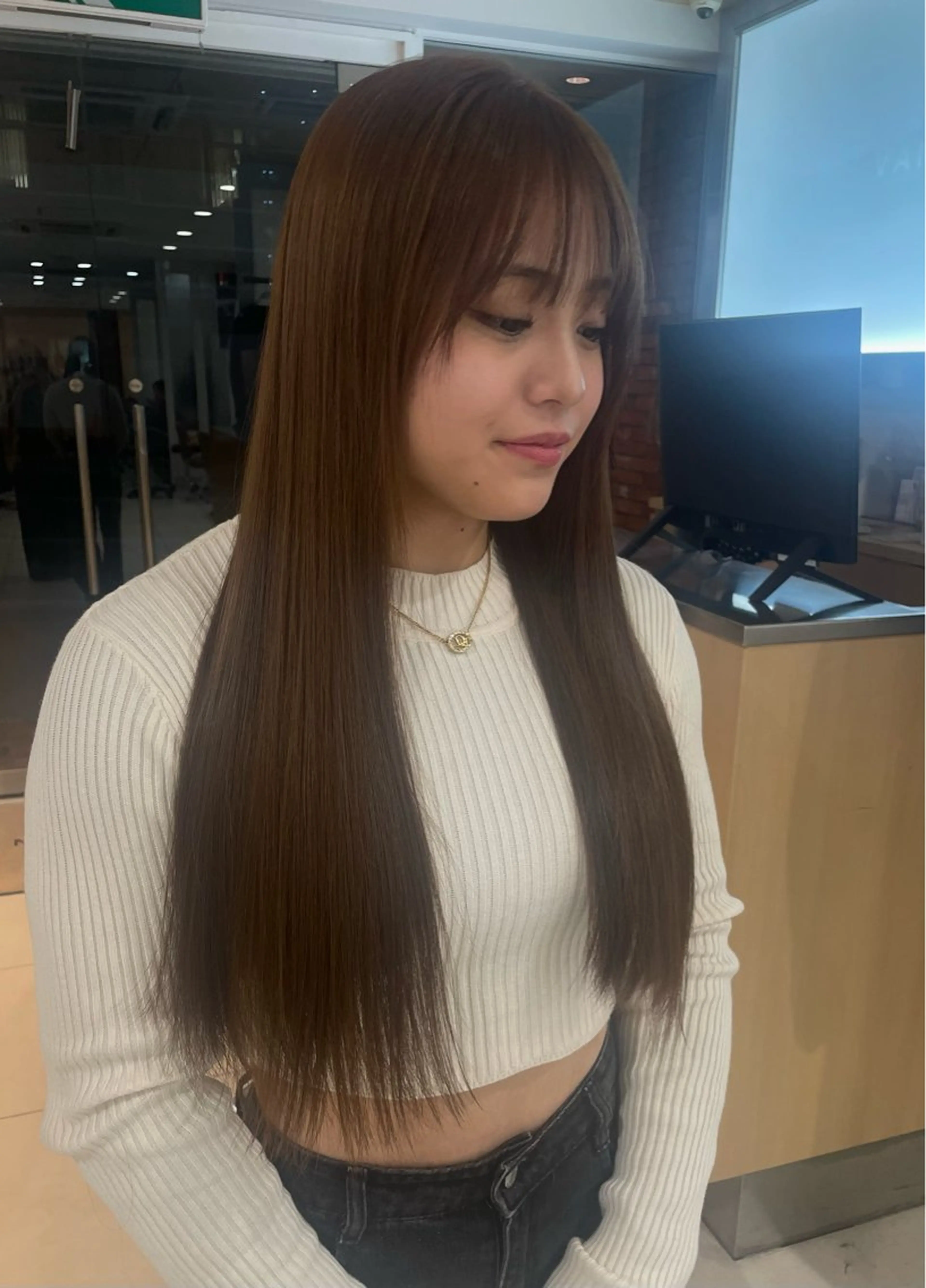 ブリーチなしWカラー💚🩵の写真