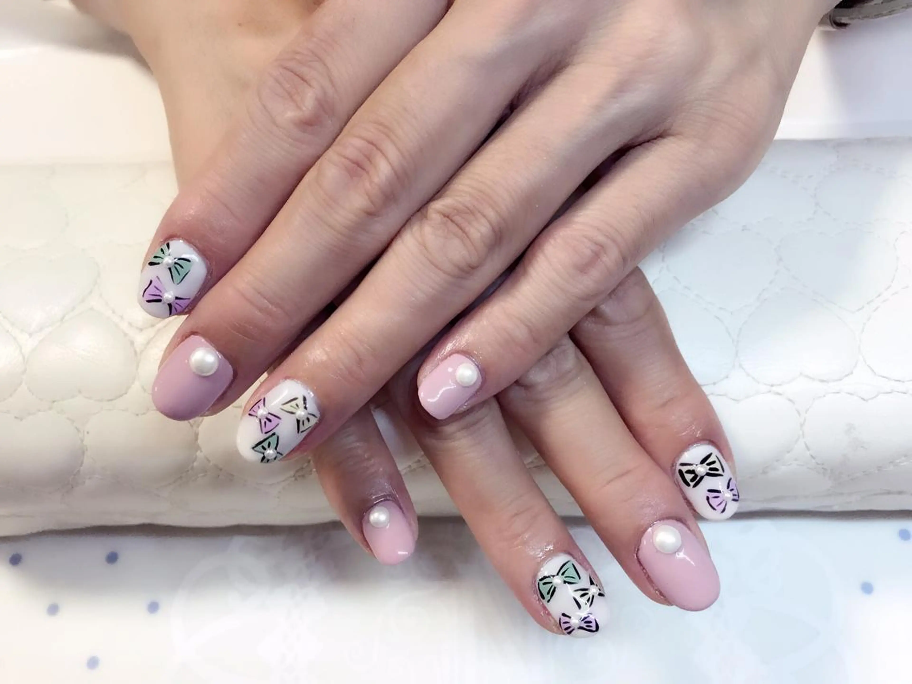 ネイル Chiara チップ長さ出しのネイルデザイン