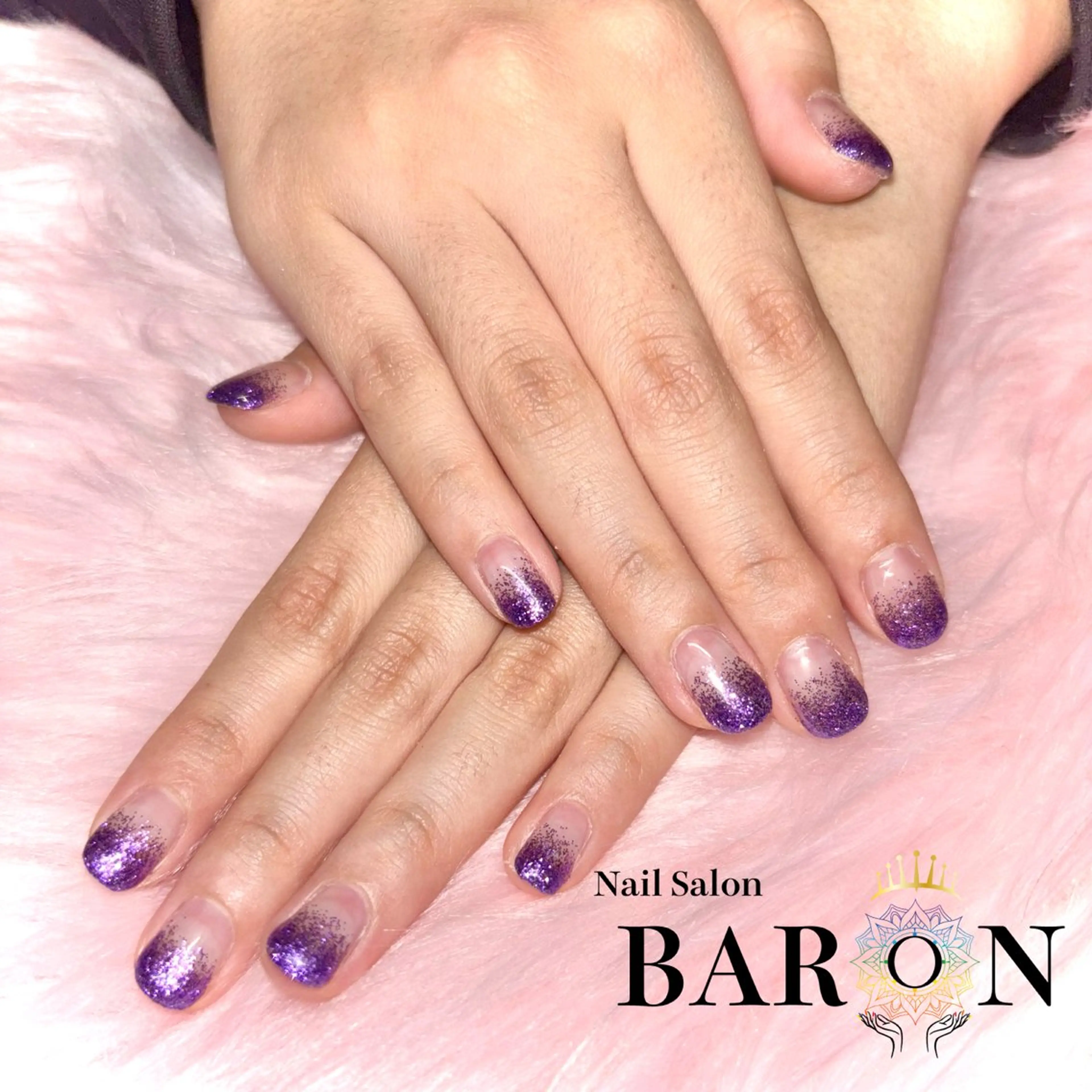 ネイル ラメ(グリッター) ラメグラデーション ♛︎BARON♛︎ MASHIROのネイルデザイン