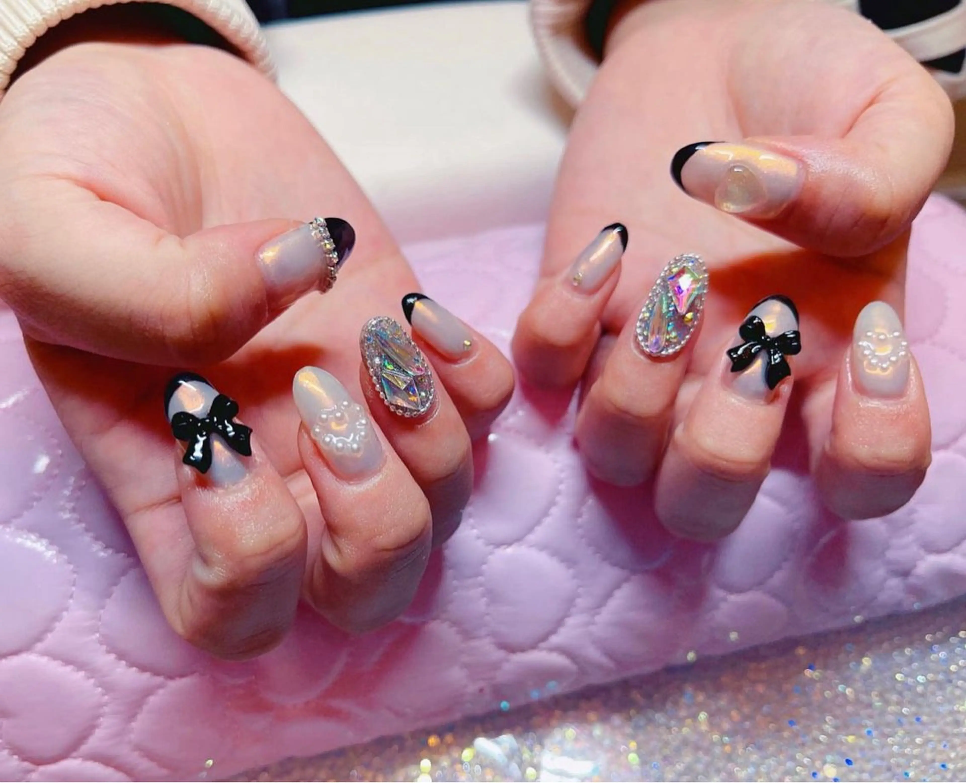 ネイル アートネイル オーロラネイル フレンチネイル ジェルネイル 韓国ネイル CLAIRE 〚クレア〛のネイルデザイン