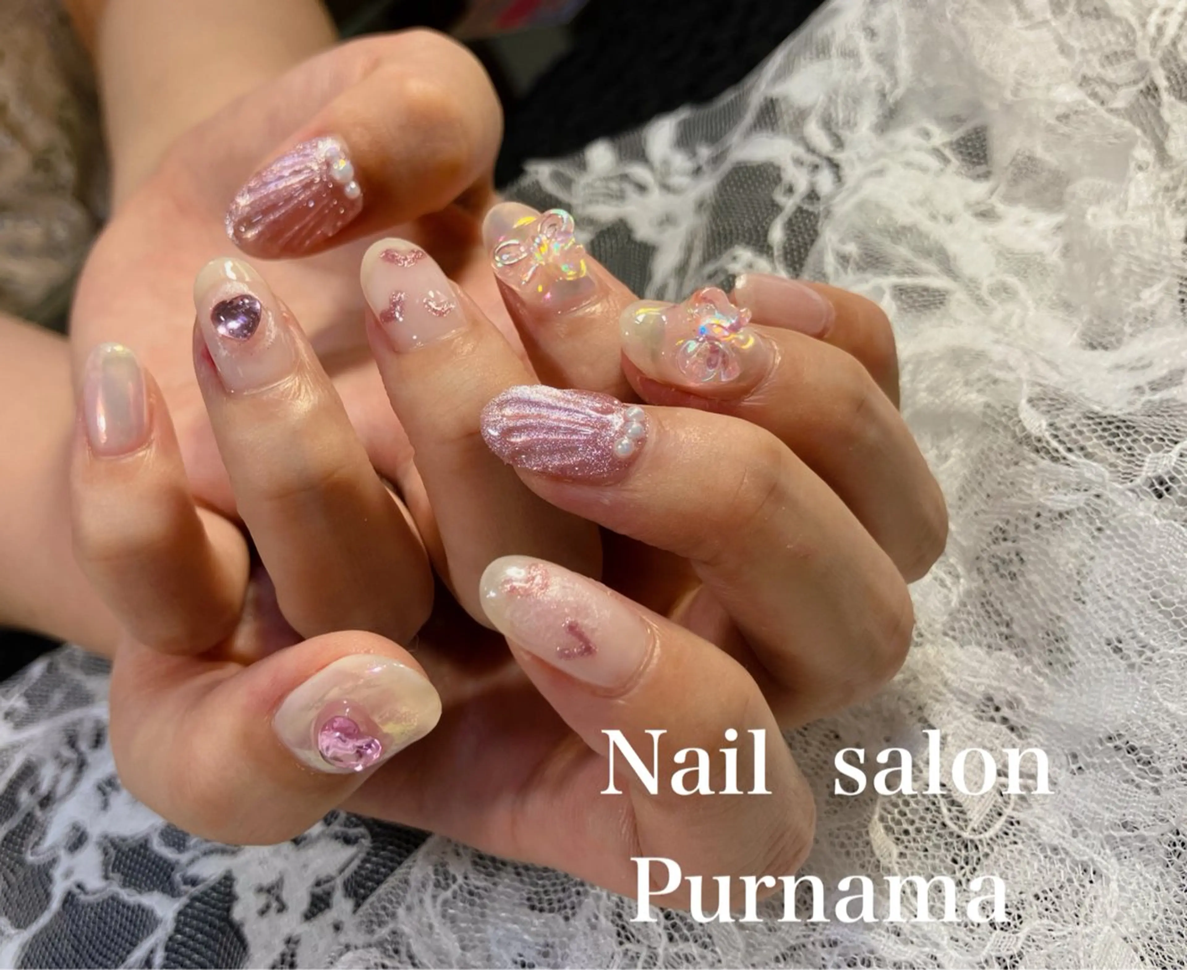 ネイル ハンドネイル Purnama(ﾌﾟﾙﾅﾓ)所属・Purnama あきのネイルデザイン