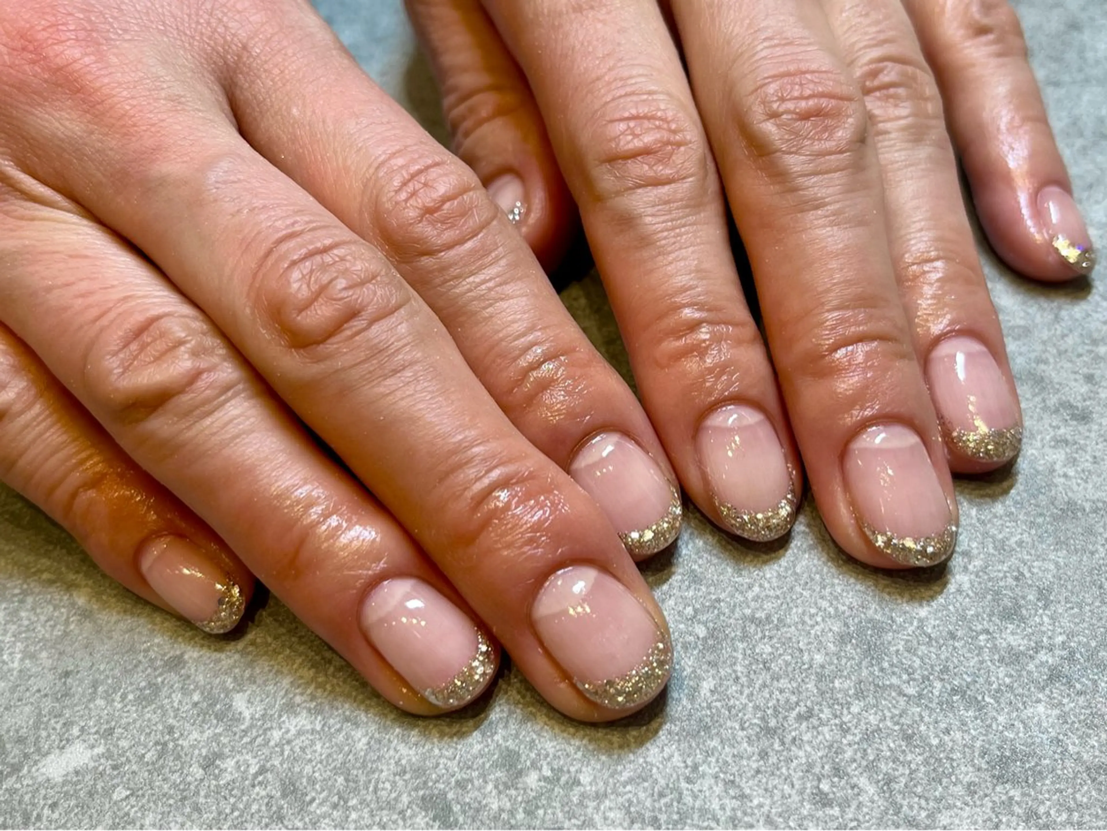 ネイル フレンチネイル キラキラネイル Pearl nail 辻堂店/ ちかこのネイルデザイン