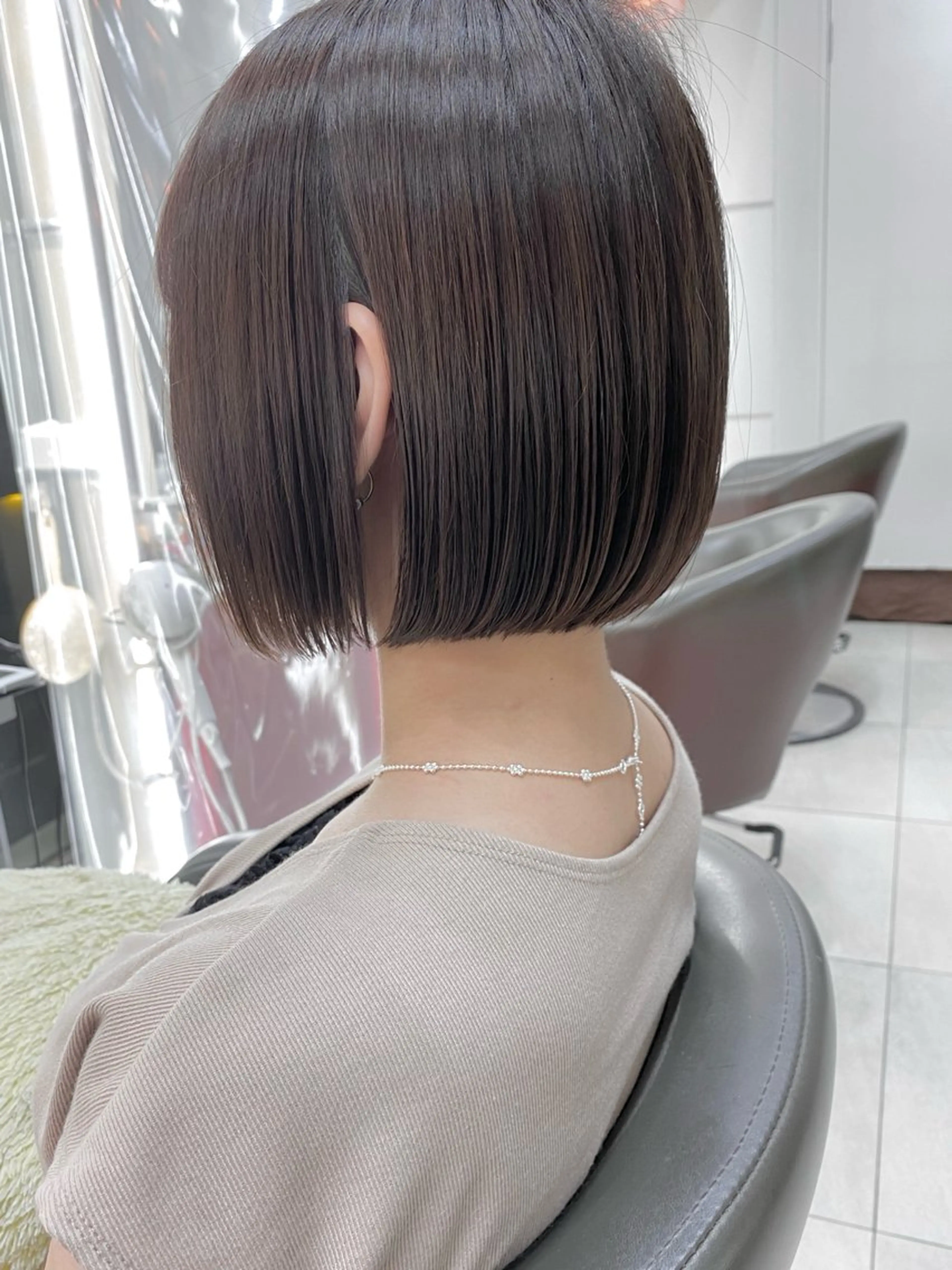 ショート カット ヘアカラー 縮毛矯正 ボブ/くびれボブ /植原健太のヘアスタイル