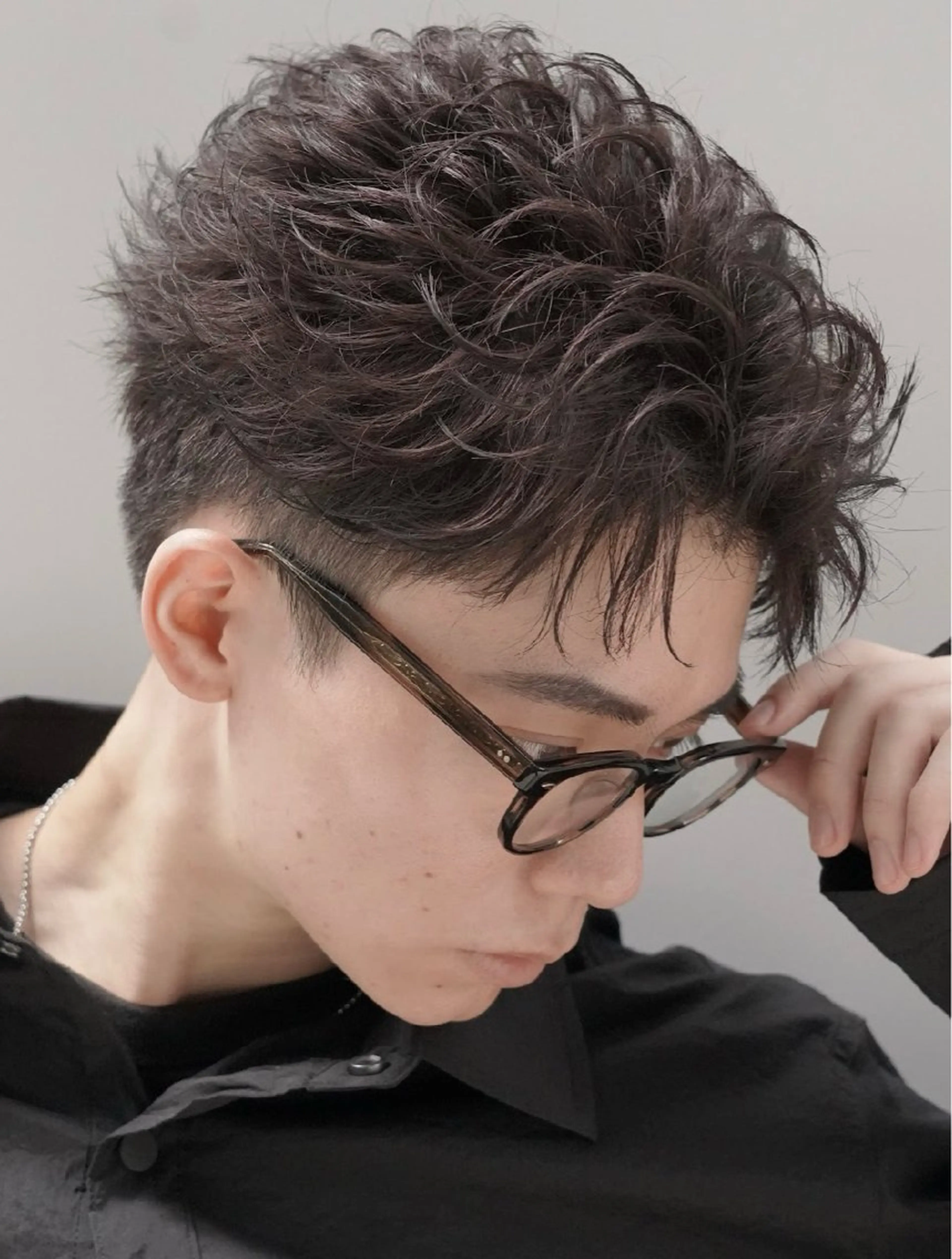 パーマ メンズ フェザーパーマ メンズパーマ カット パーマ 松田 優斗のヘアスタイル