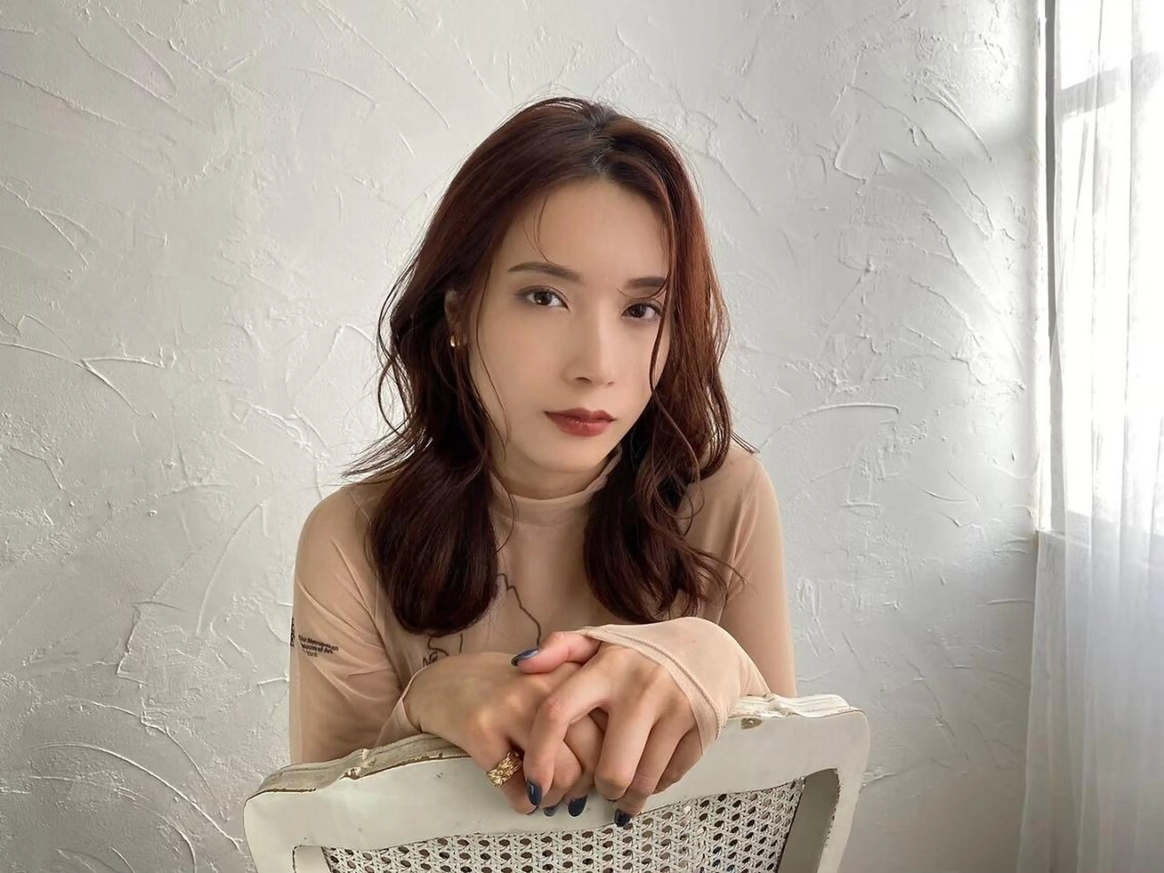 ミディアム カラー パーマ ヘアアレンジ ROW 横浜のヘアスタイル