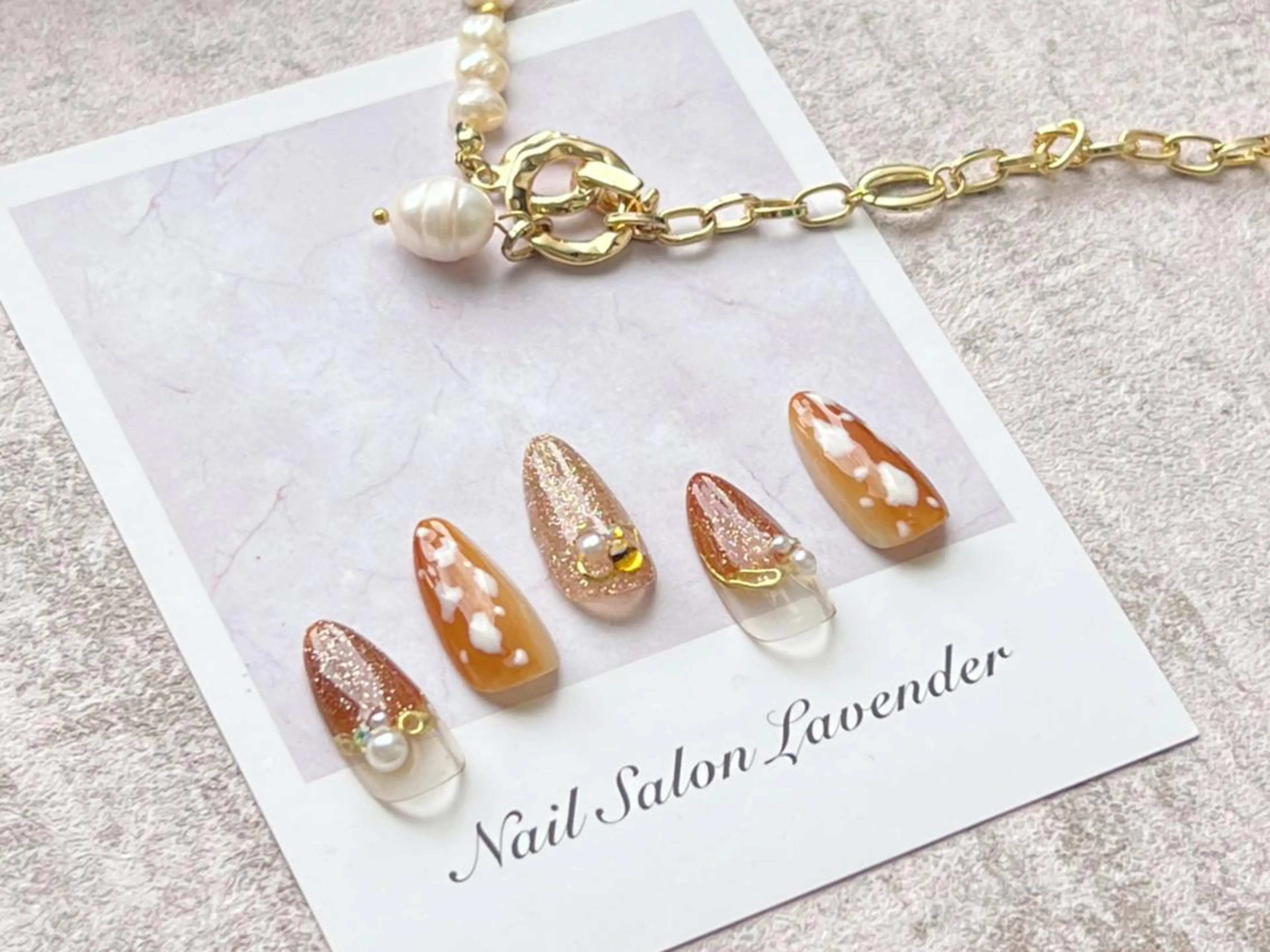 ネイル アニマル柄 ハンドネイル 佐藤 ニーナ★ラベンダーのネイルデザイン