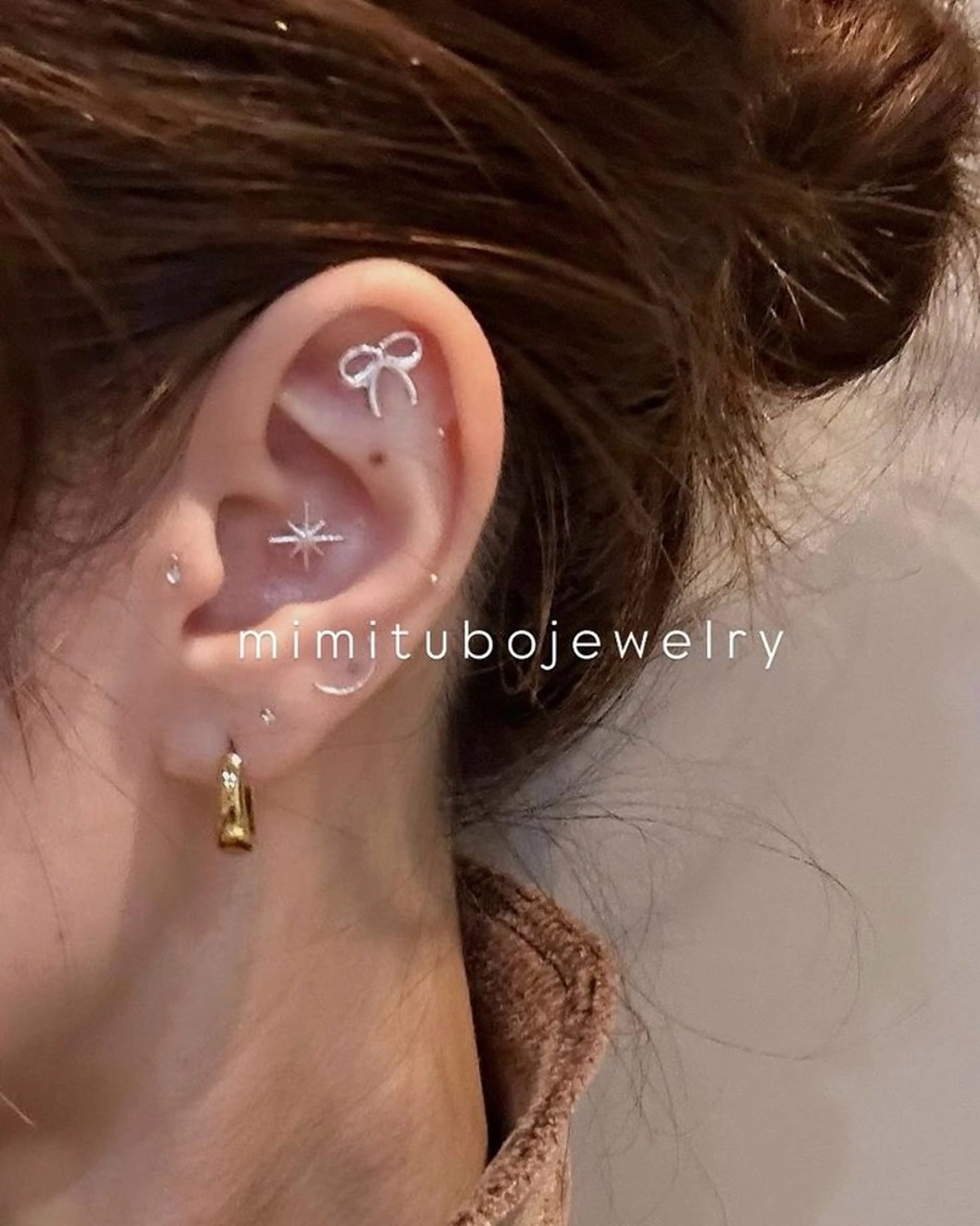 【new！】 mimitsubo jewelry🎶パーツつけ放題♪☘️🤍の写真