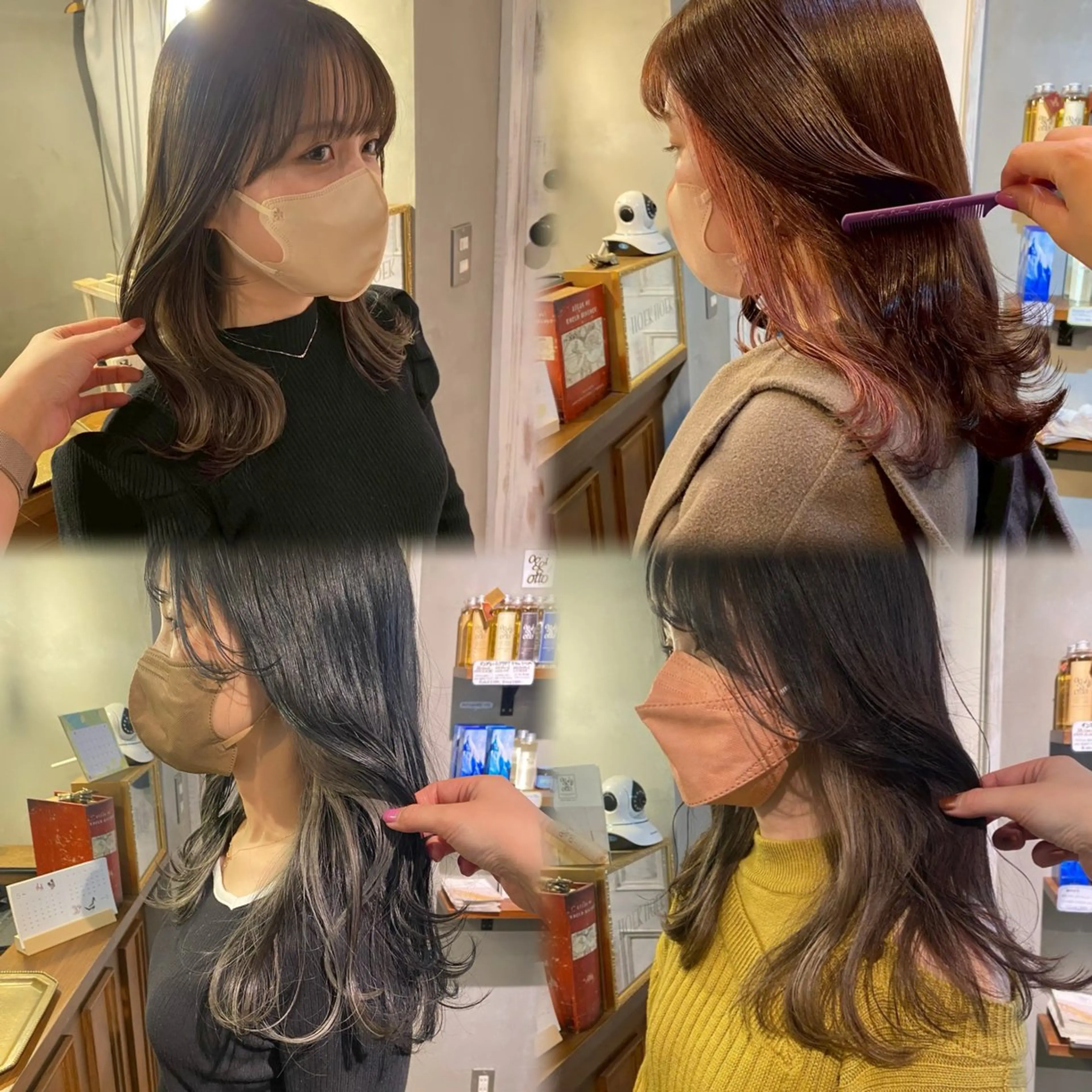 ミディアム perm/color mana🎀🤍のヘアスタイル