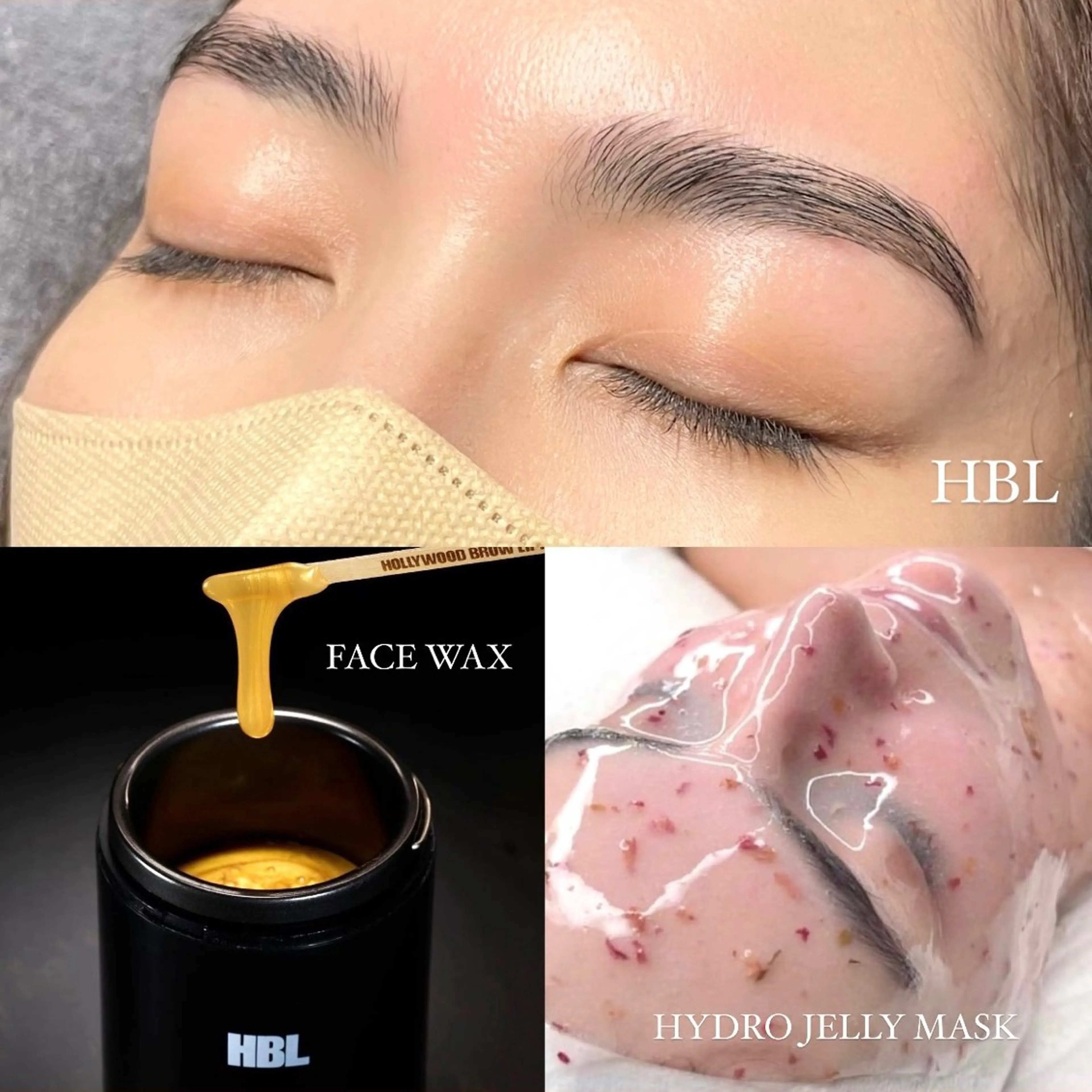 【人気No.1満足お得セット✨】ハリウッドブロウリフト＋フルフェイスワックス＋ハイドロジェリーマスクの写真