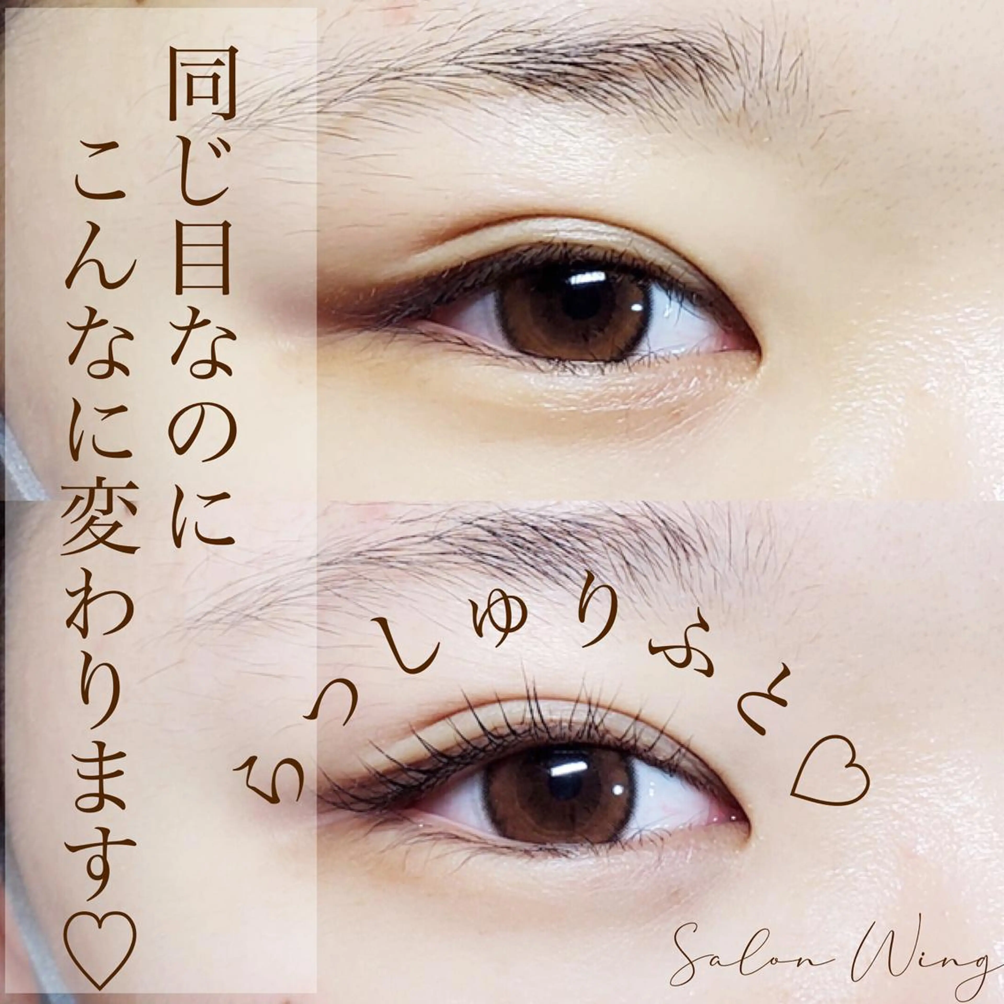 マツエク・マツパ 一重×まつ毛パーマ Wing所属・wing rinaのマツエク・マツパデザイン