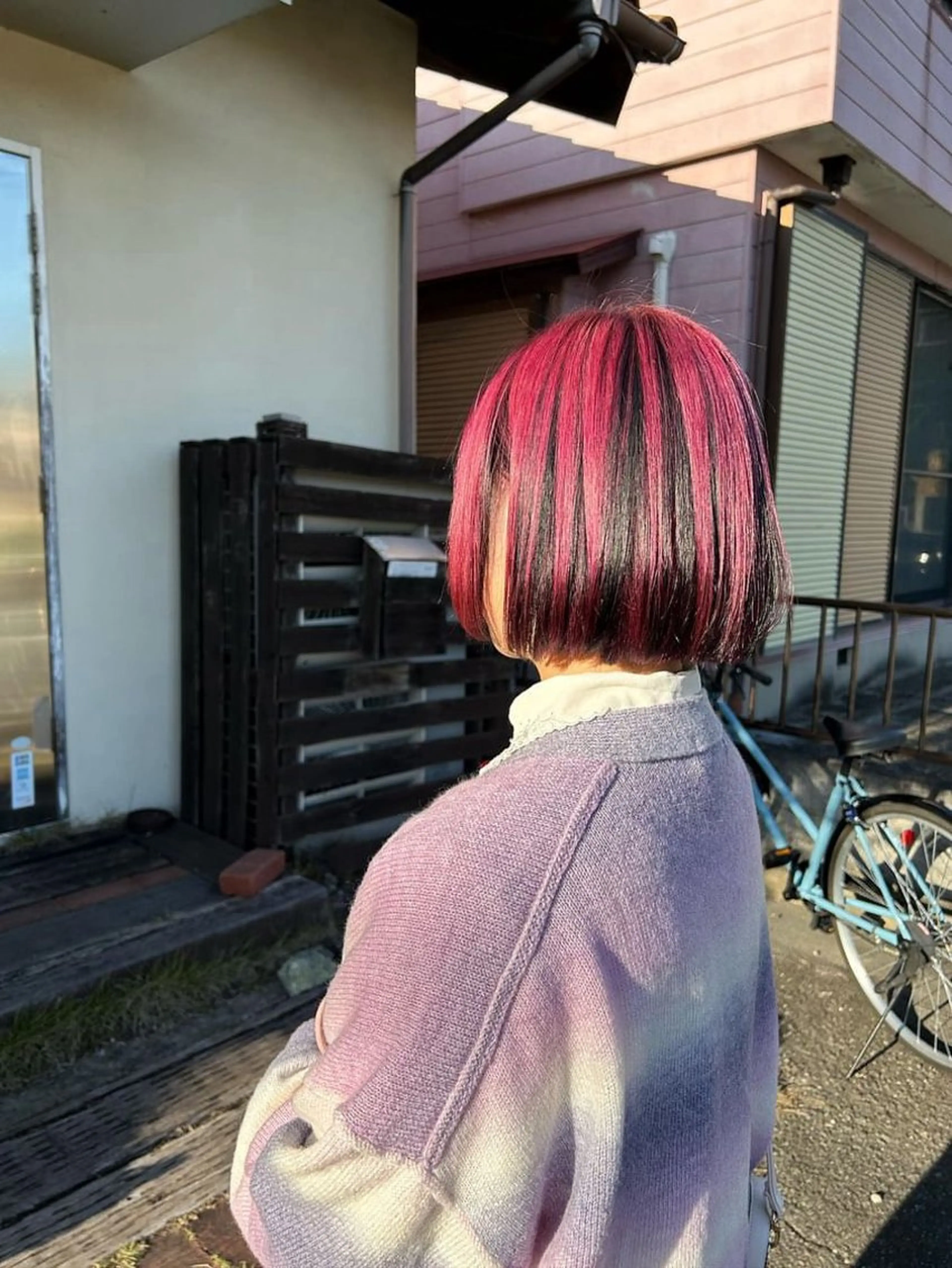 ミディアム カラー ハイトーン×デザイン 🪽🫧HIKARIのヘアスタイル