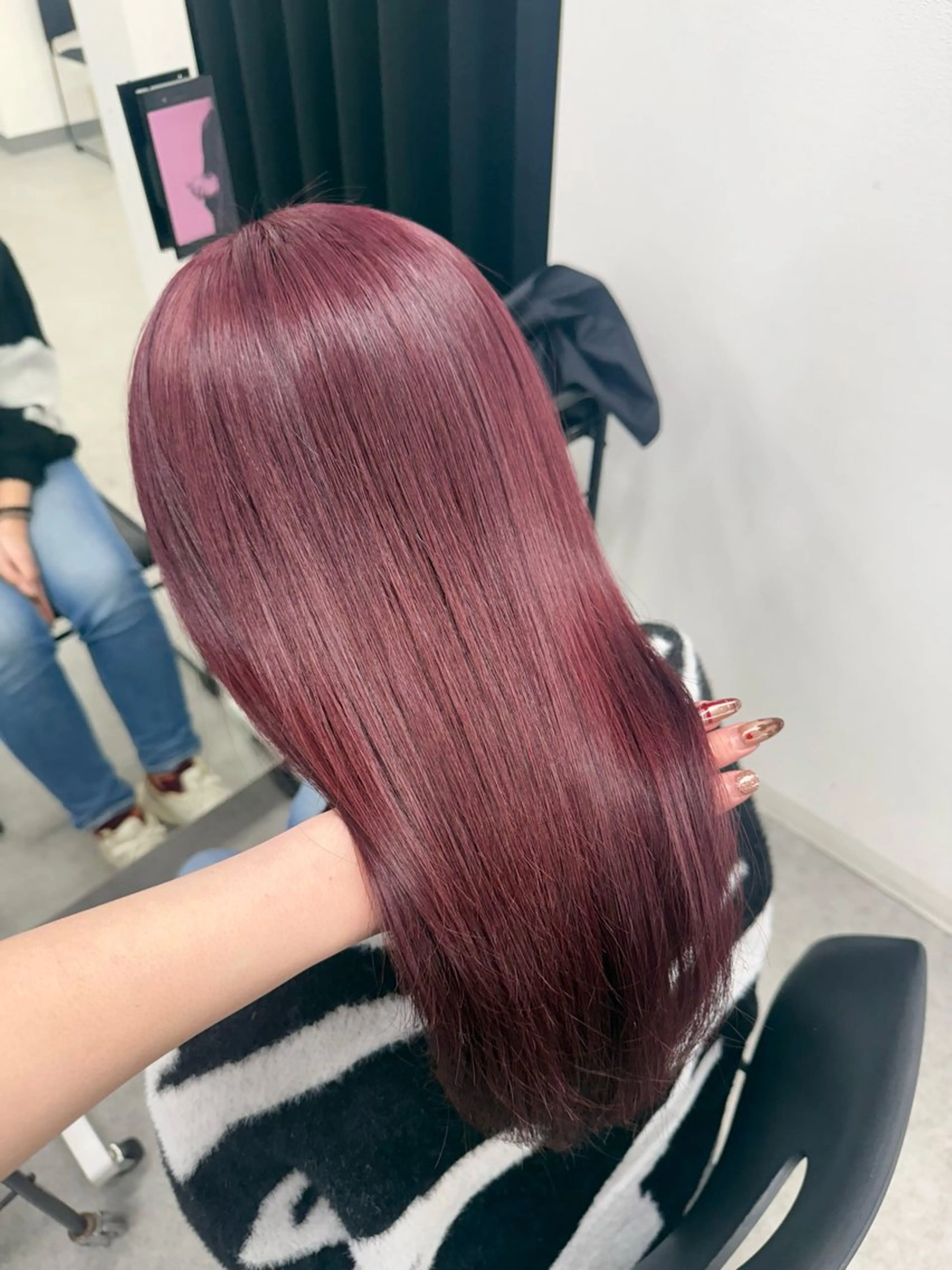 セミロング カラー ヘアアレンジ ヘアカラー 暖色・髪質改善🍒 吉武杏莉のヘアスタイル