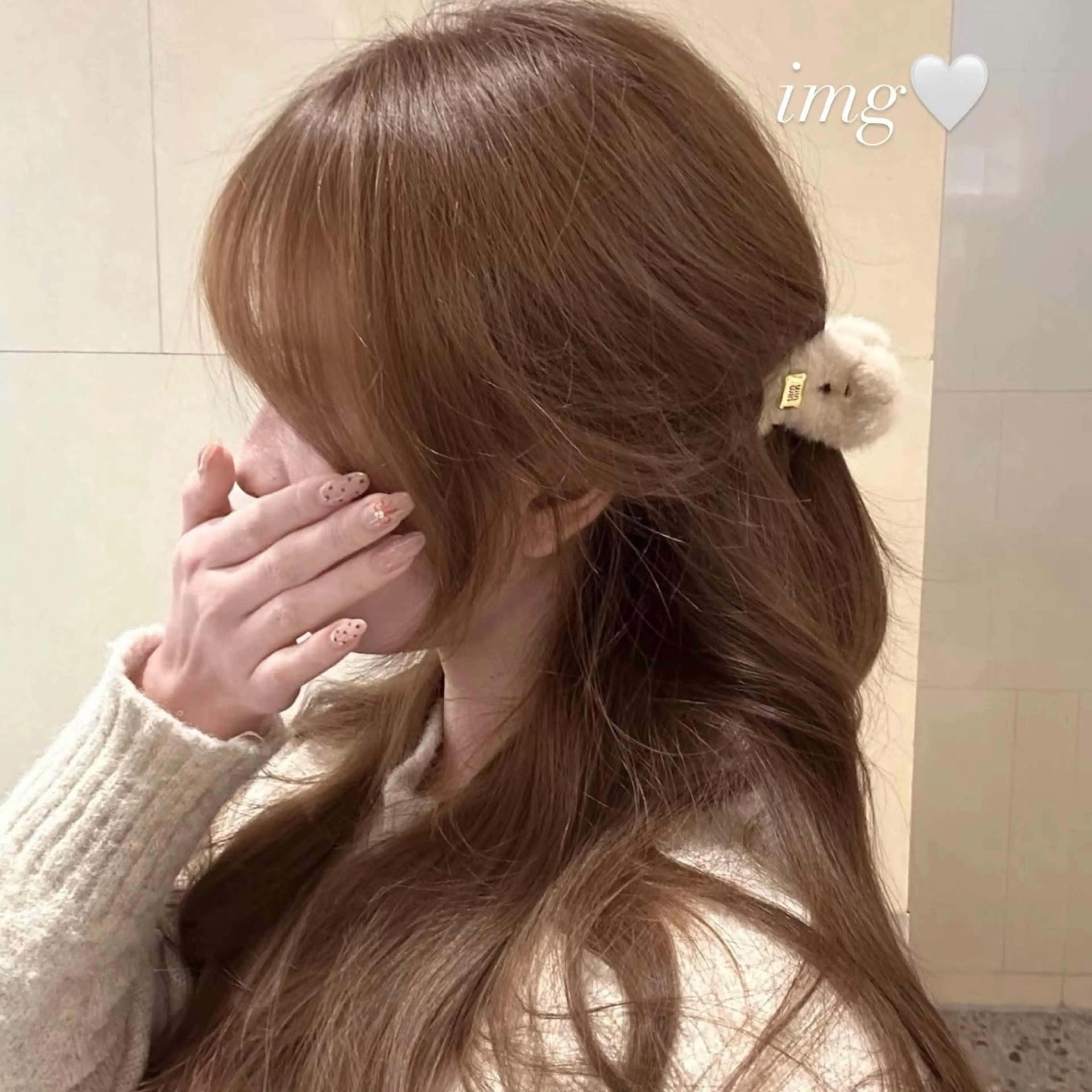 ロング ケアカラー ヘアカラー トリートメント ブリーチなしWカラー 🎀韓国ヘア/amiのヘアスタイル