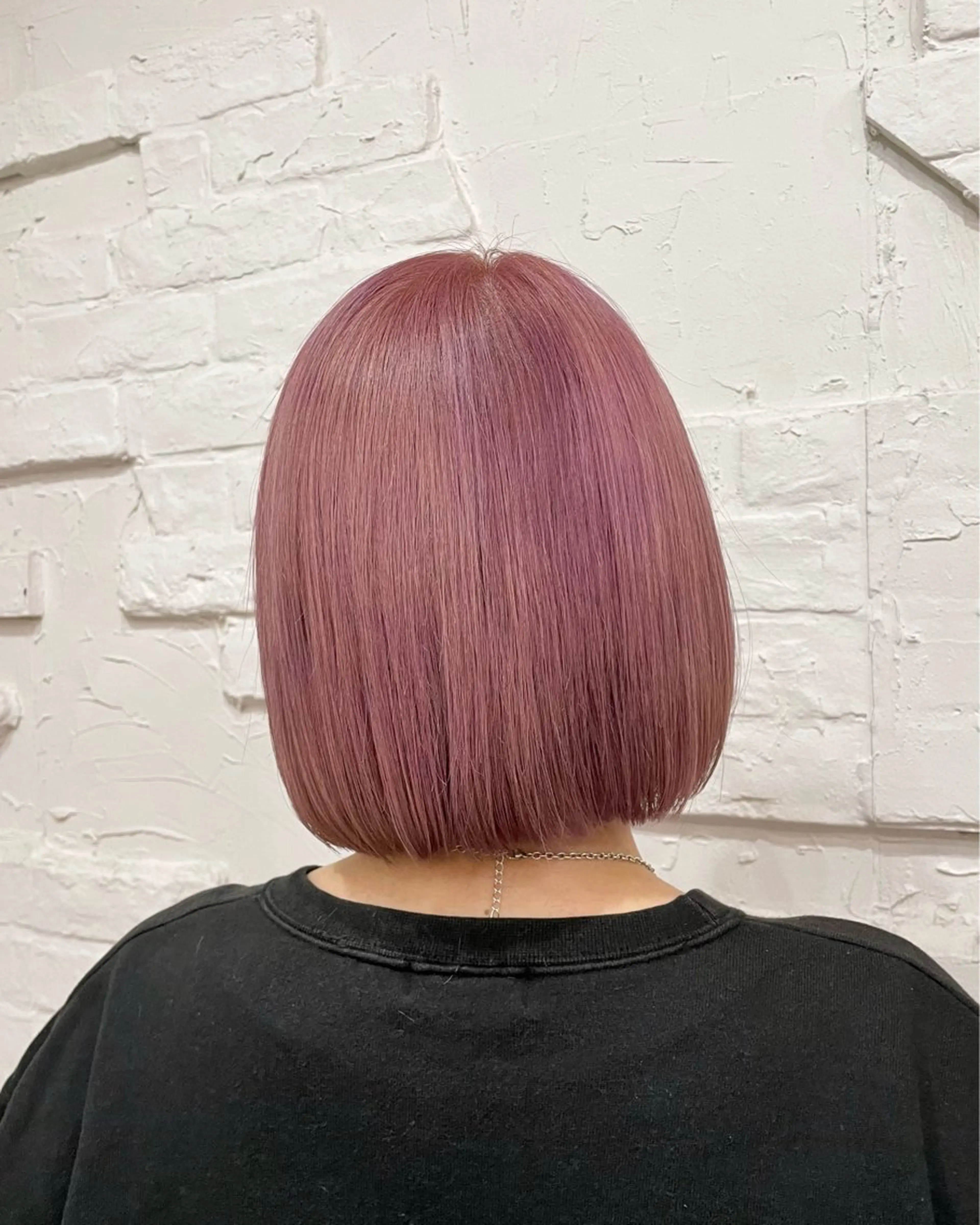 ショート カラー ヘアカラー 【ピンク/韓国ヘア/ ヘアセット】亜海のヘアスタイル