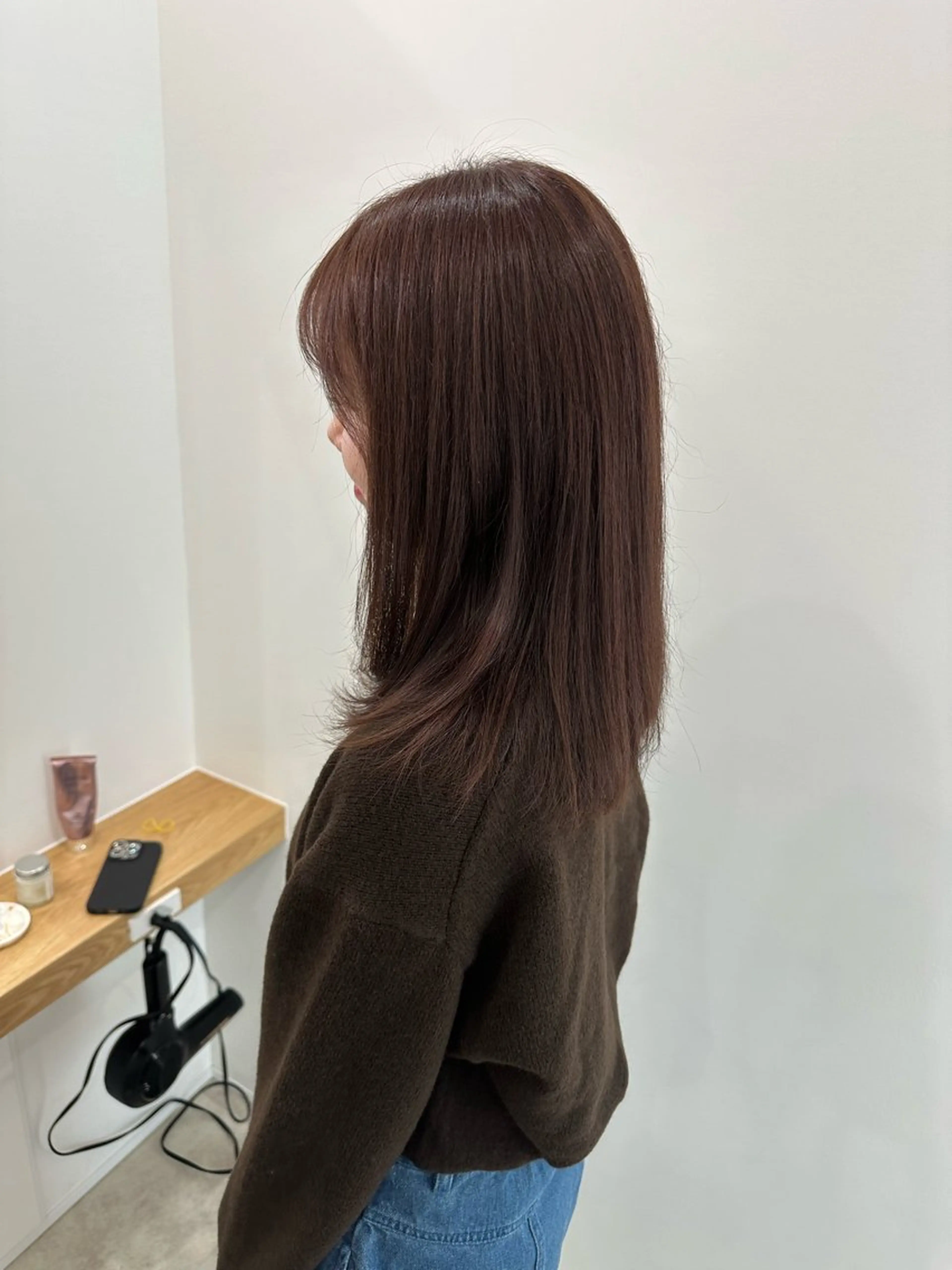 ミディアム カラー ヘアカラー トリートメント ヘアセット/艶カラー 💐nao.のヘアスタイル