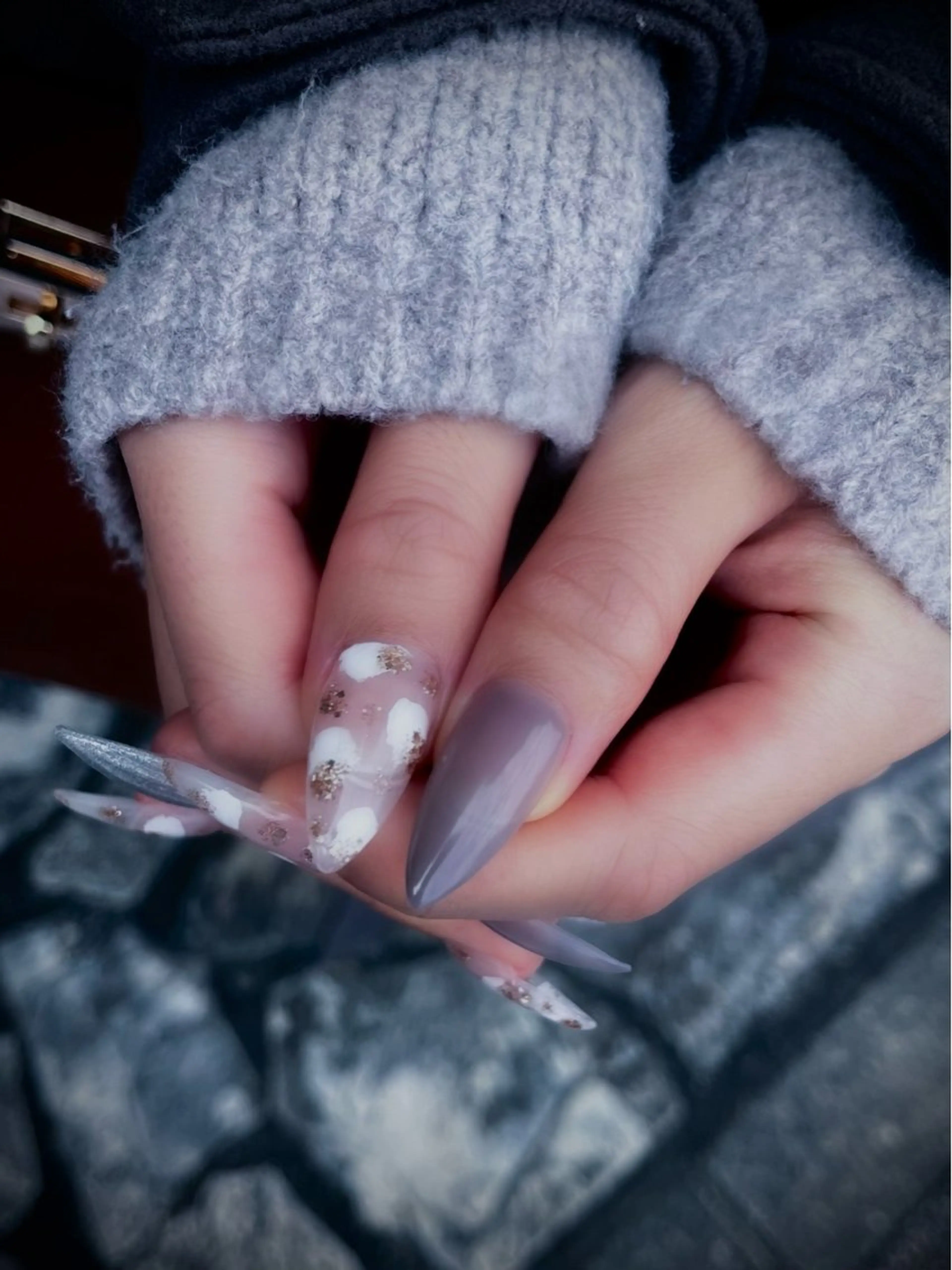 ネイル キラキラネイル マグネットネイル ワンカラーネイル スカルプネイル ワンホンネイル nine.🦋 YUKOのネイルデザイン