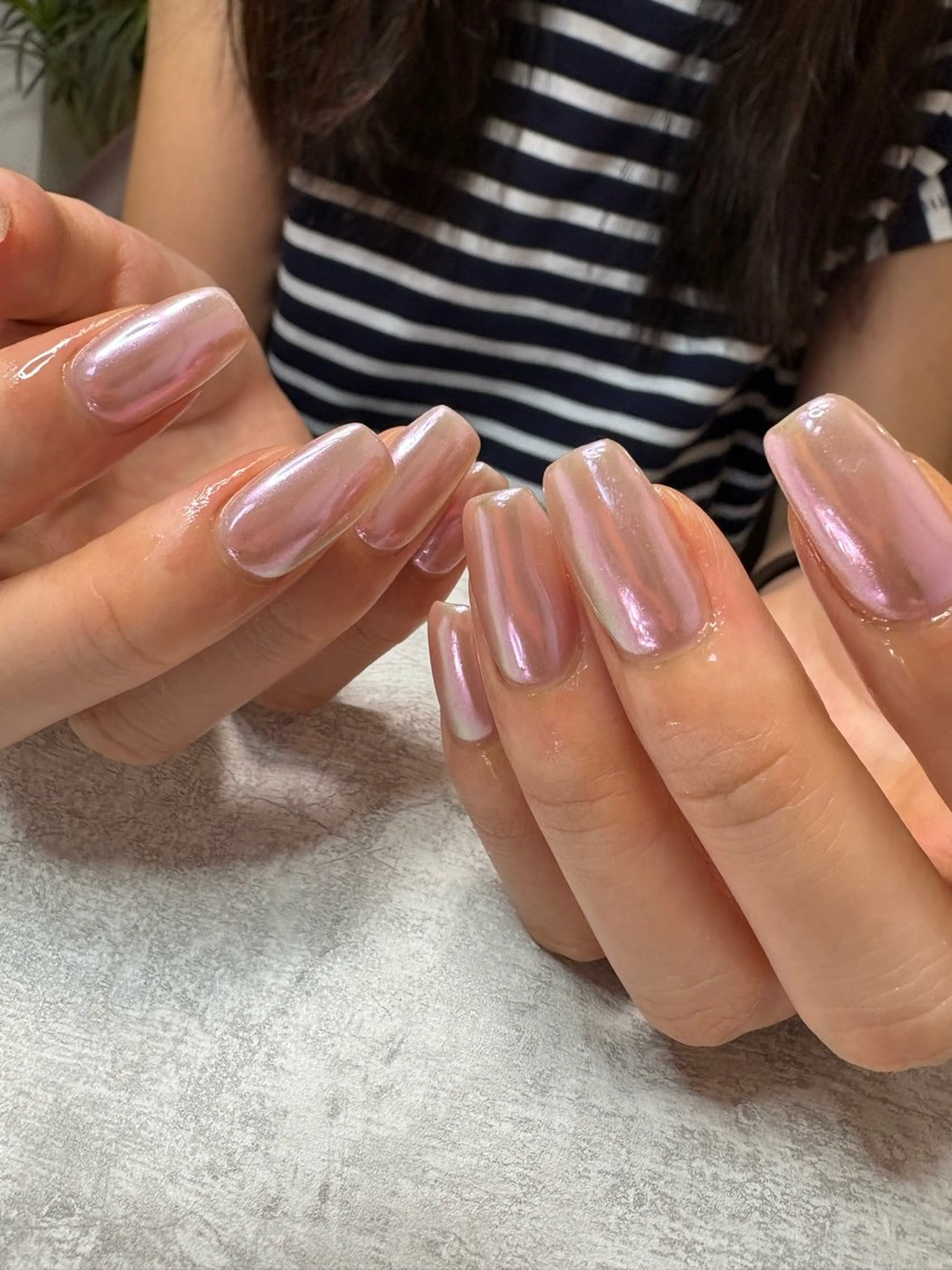 ネイル オーロラネイル ピンク ピンクベージュ BEAUTY GARDEN 【nail salon unseul】所属・nana .のネイルデザイン