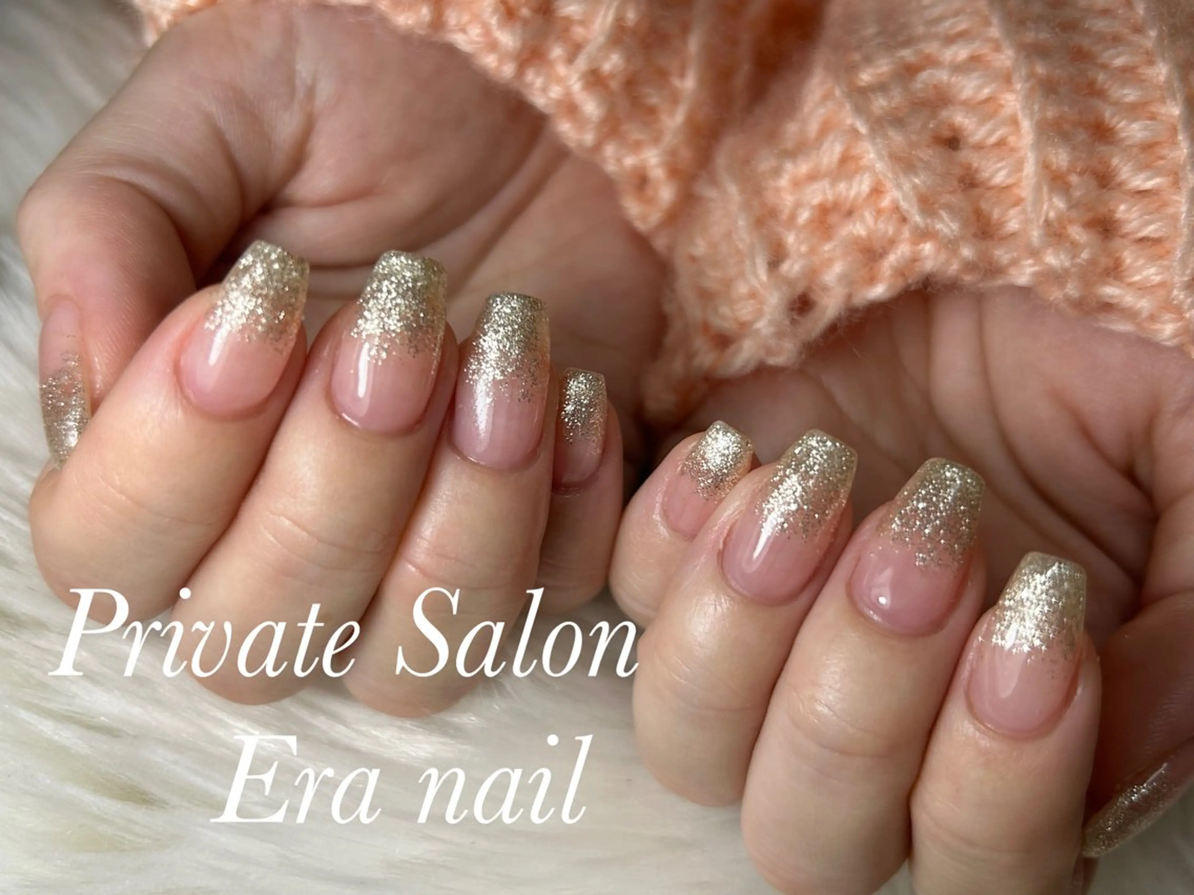 ネイル グラデーション ラメ(グリッター) ラメグラデーション ハンドネイル Era nailのネイルデザイン