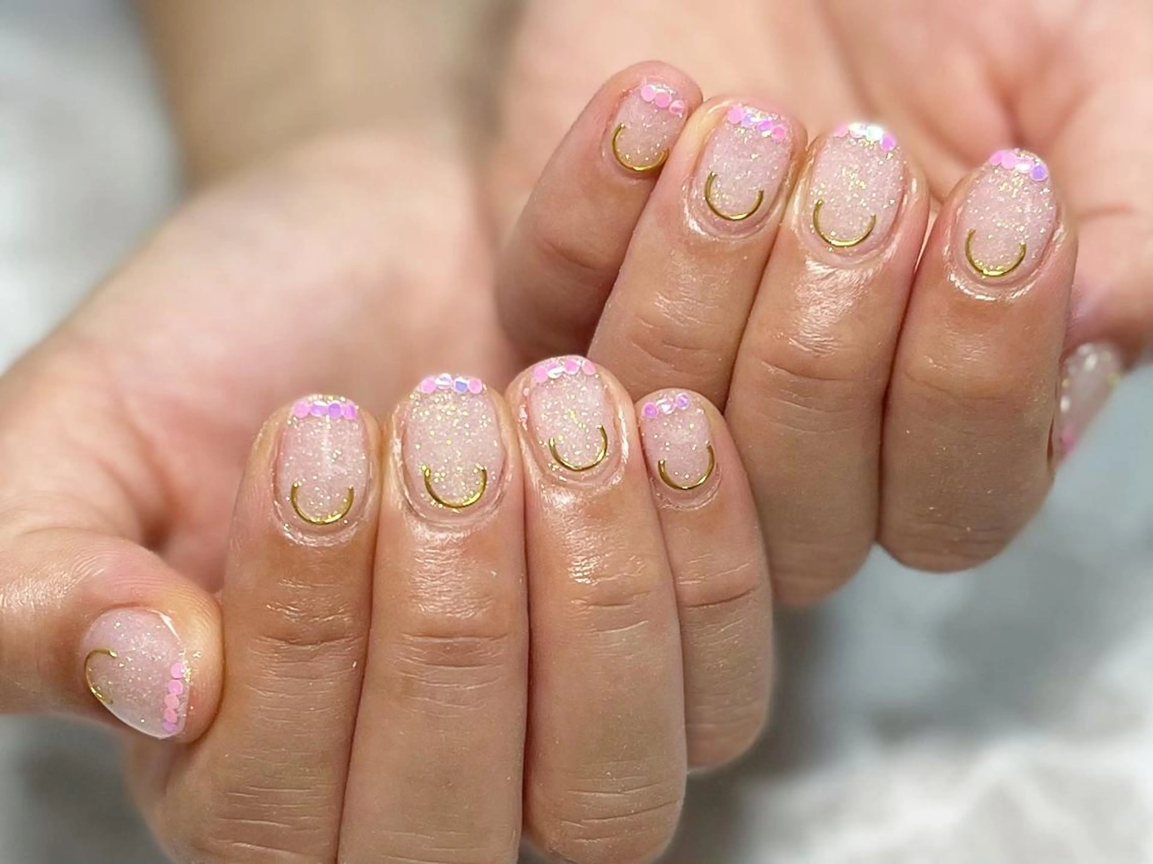 ネイル オーロラネイル フットネイル ニュアンスネイル シンプルネイル 春ネイル ネイル フフラ所属・nail fufla ♡yamane♡のネイルデザイン