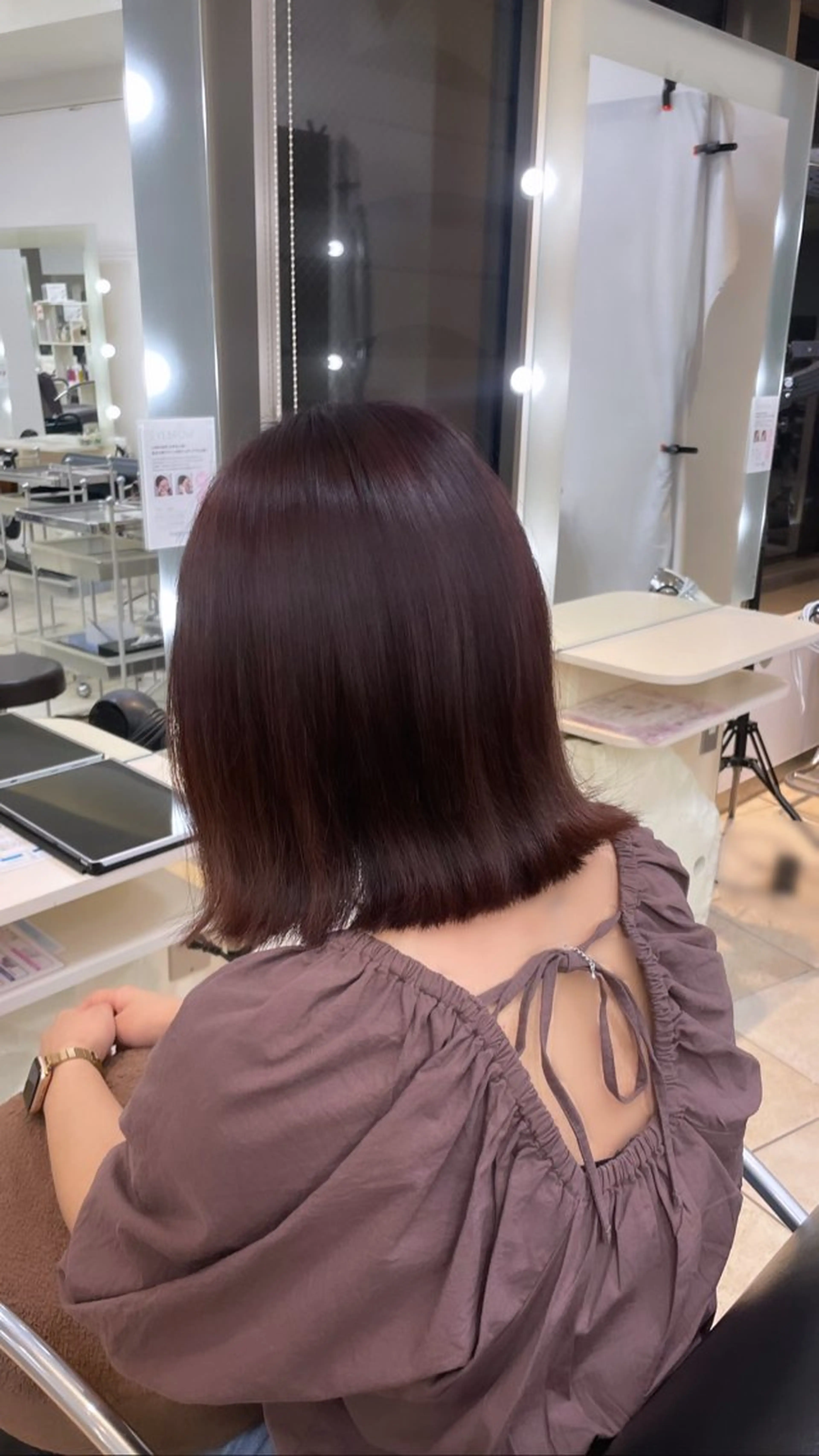 ショート カラー ピンクカラー ヘアカラー トリートメント 🐈‍⬛カチモリ/暖 色/𝐌𝐢𝐤𝐮のヘアスタイル