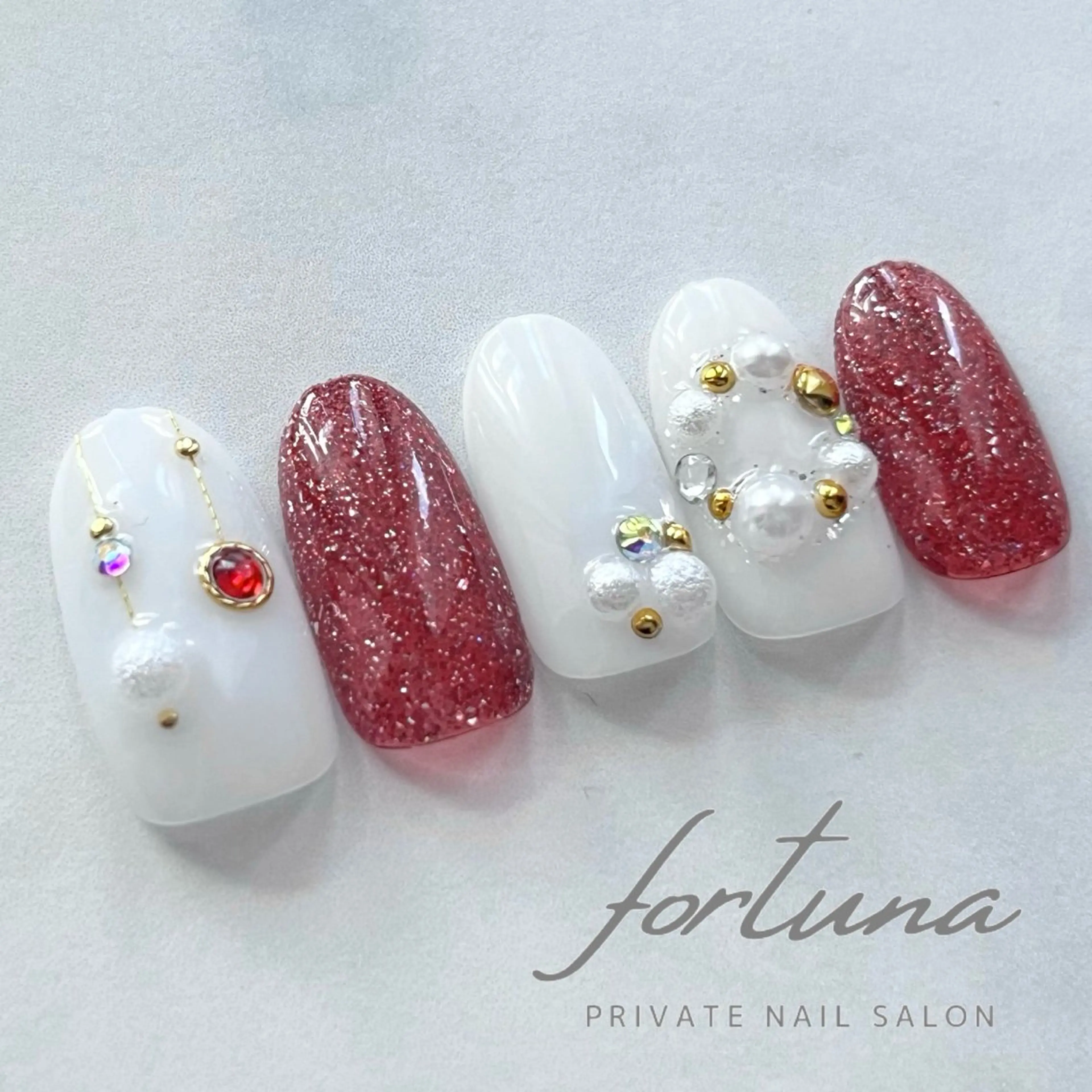 ネイル フラッシュネイル 冬ネイル クリスマス fortuna 武藤裕美のネイルデザイン