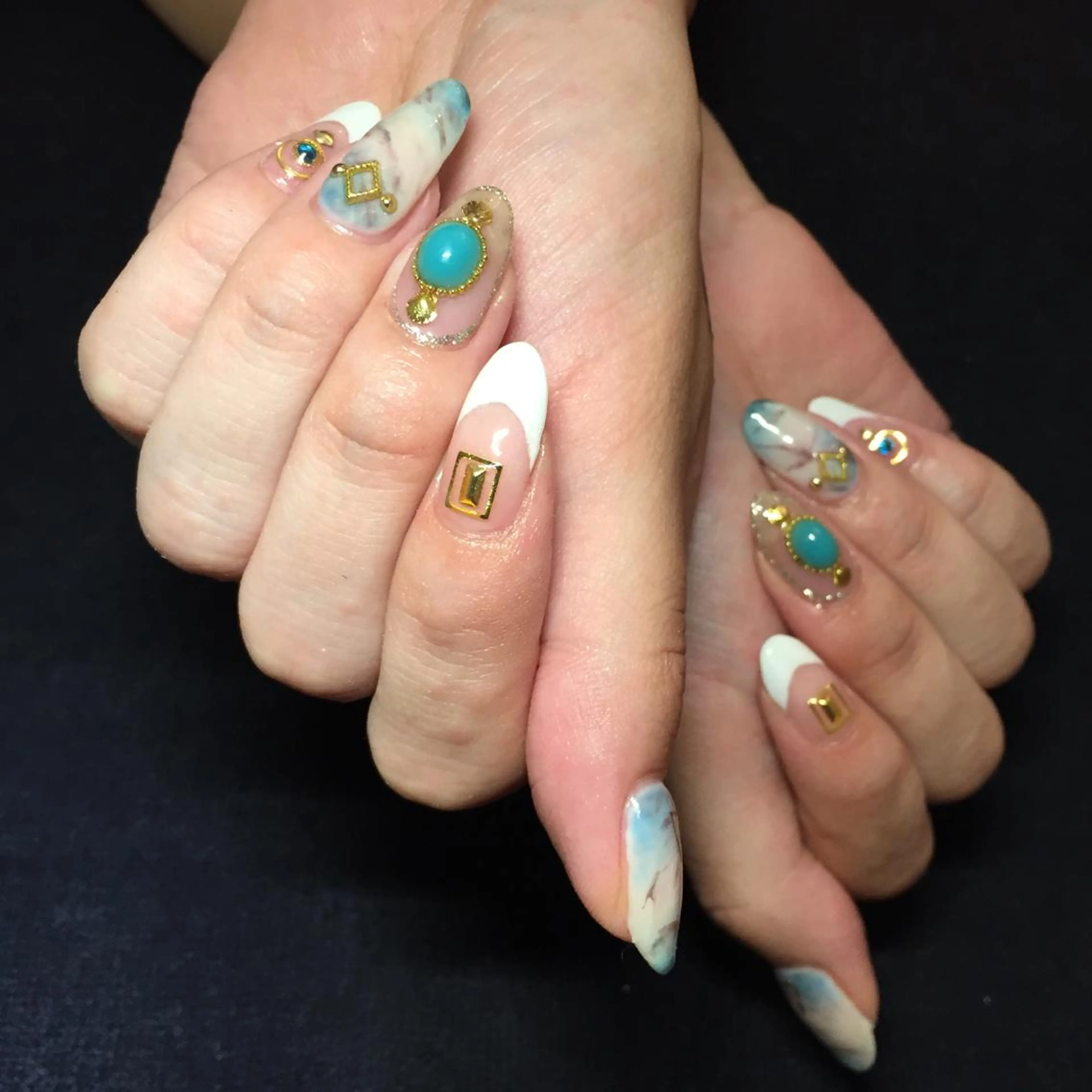 ネイル 大理石ネイル(マーブル) BANBINANAIL所属・イリネコ マリのネイルデザイン