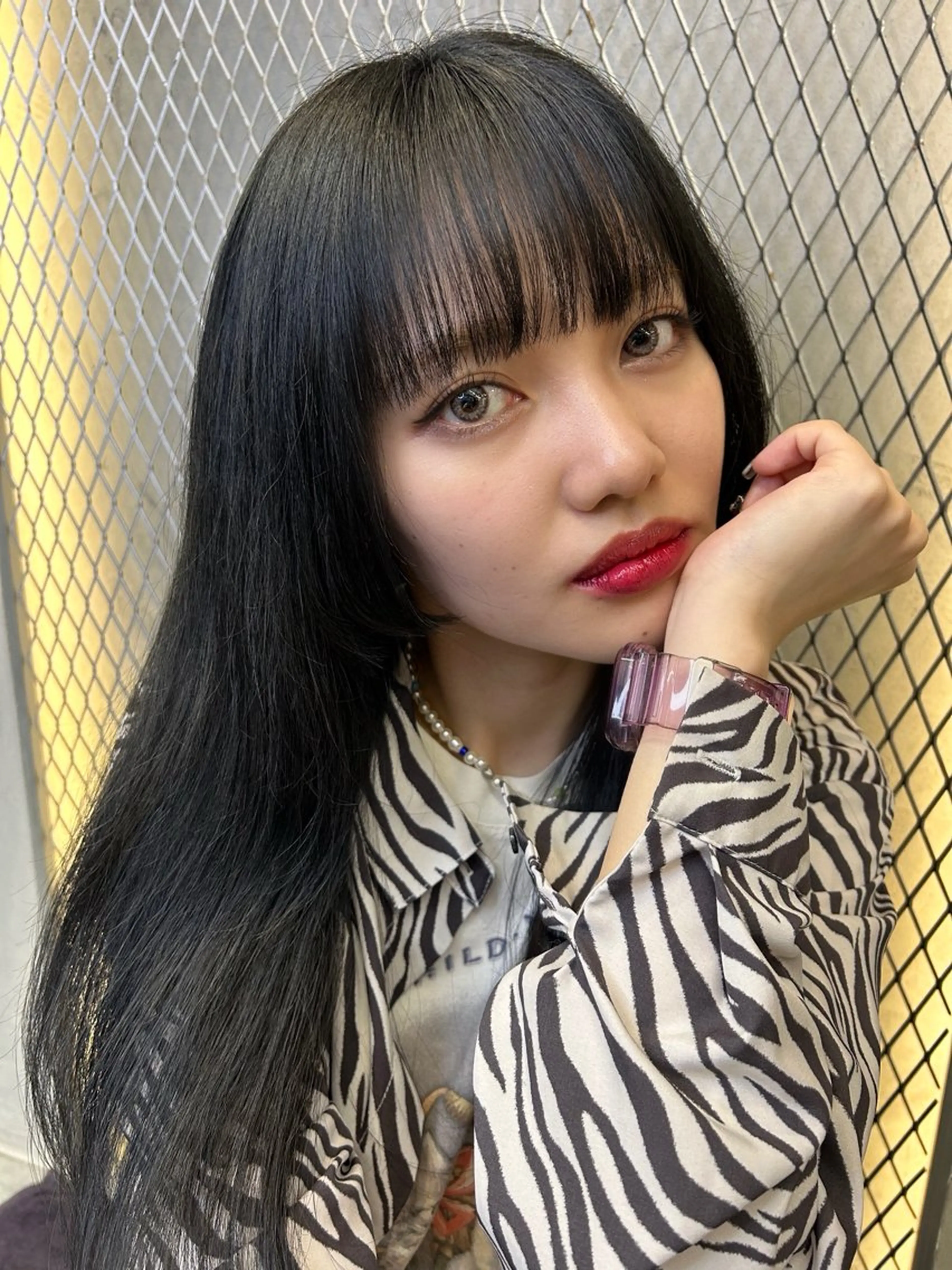 ロング カラー カット ヘアカラー トリートメント Haru/THREE …by velvetのヘアスタイル