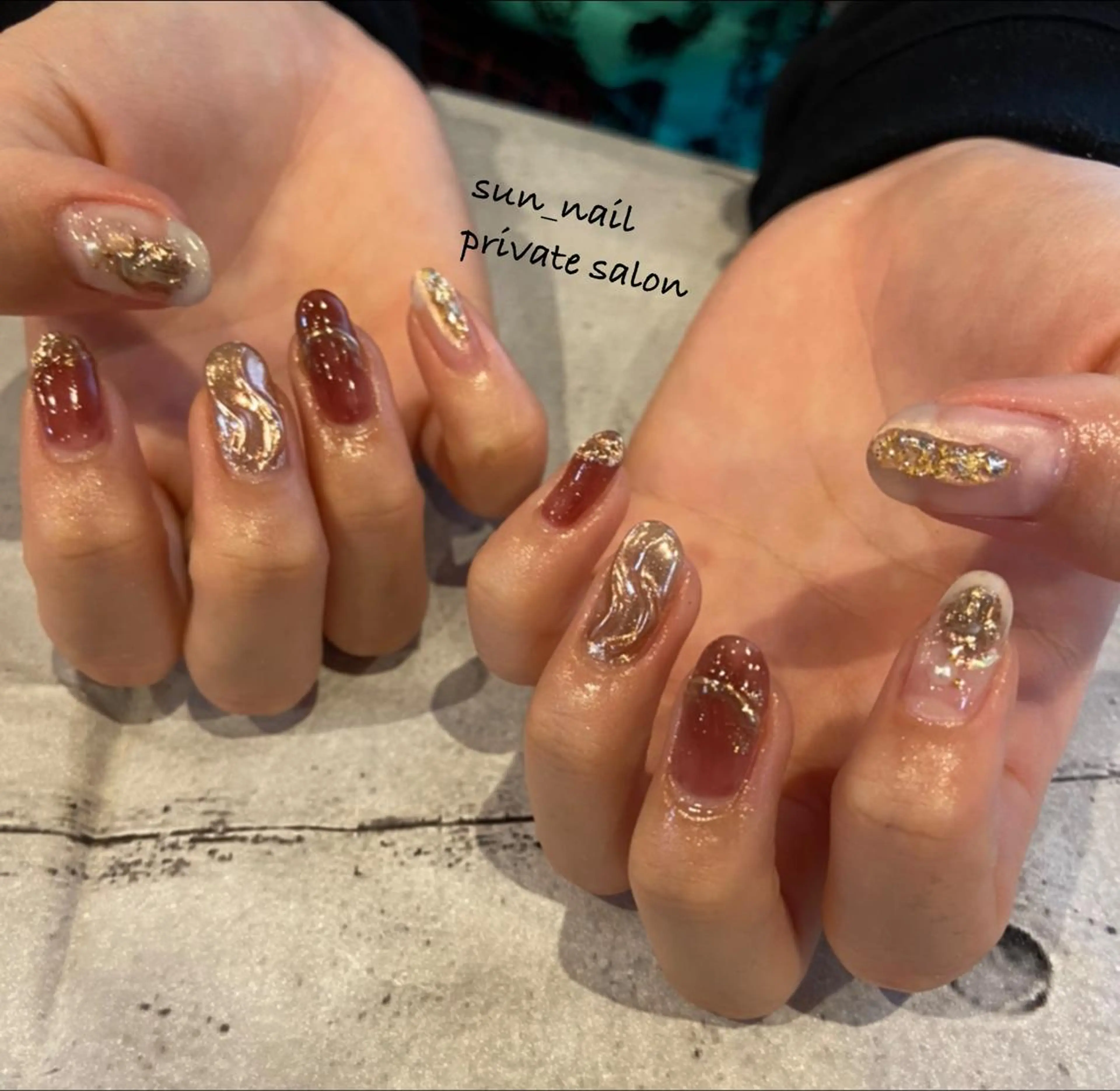 ネイル アートネイル ミラーネイル ニュアンスネイル . unffのネイルデザイン