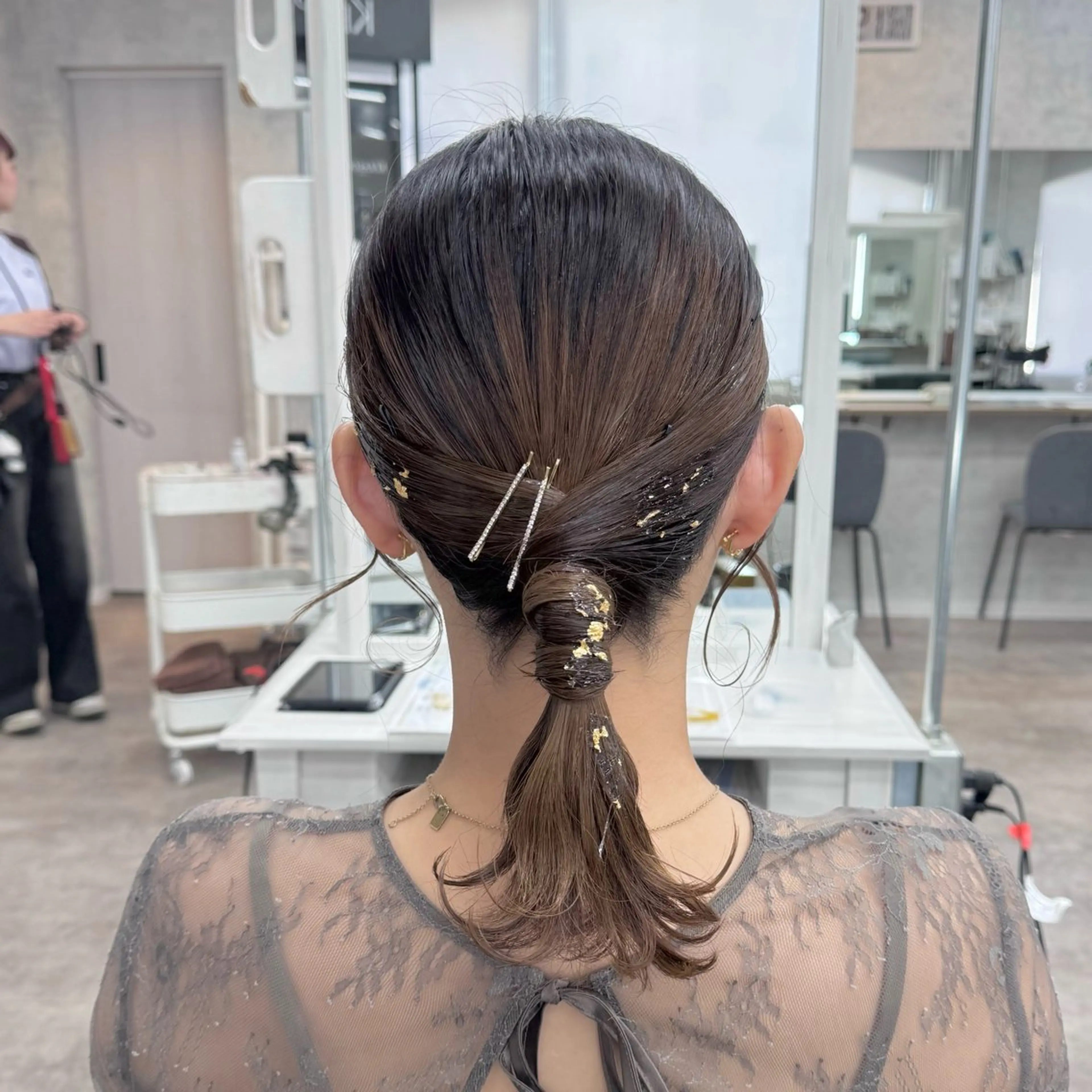 ミディアム ヘアアレンジ ヘアセット JUNSHIN🦋 ヘアセット／カラーのヘアスタイル