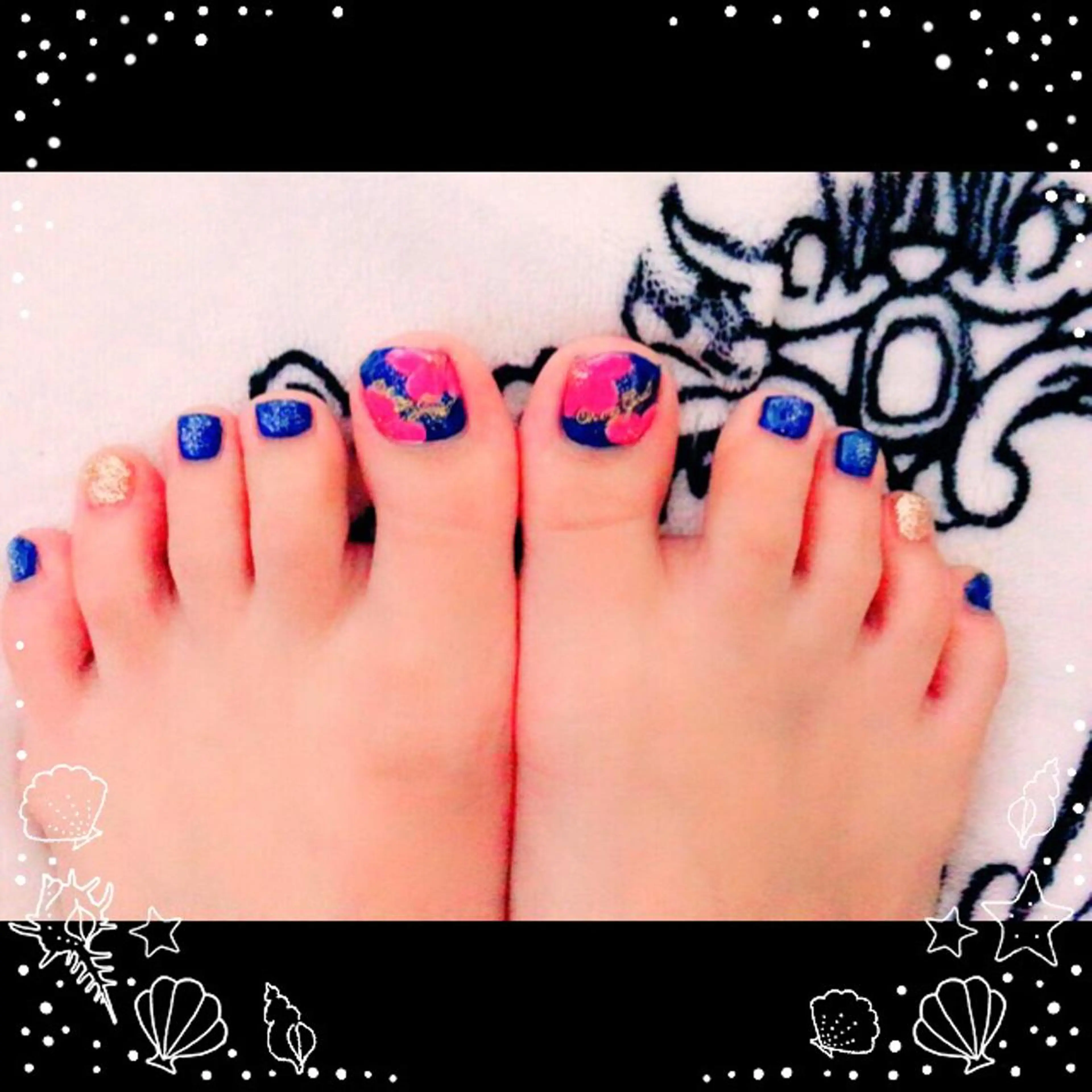 ネイル フットネイル おそろいネイル Era nailのネイルデザイン