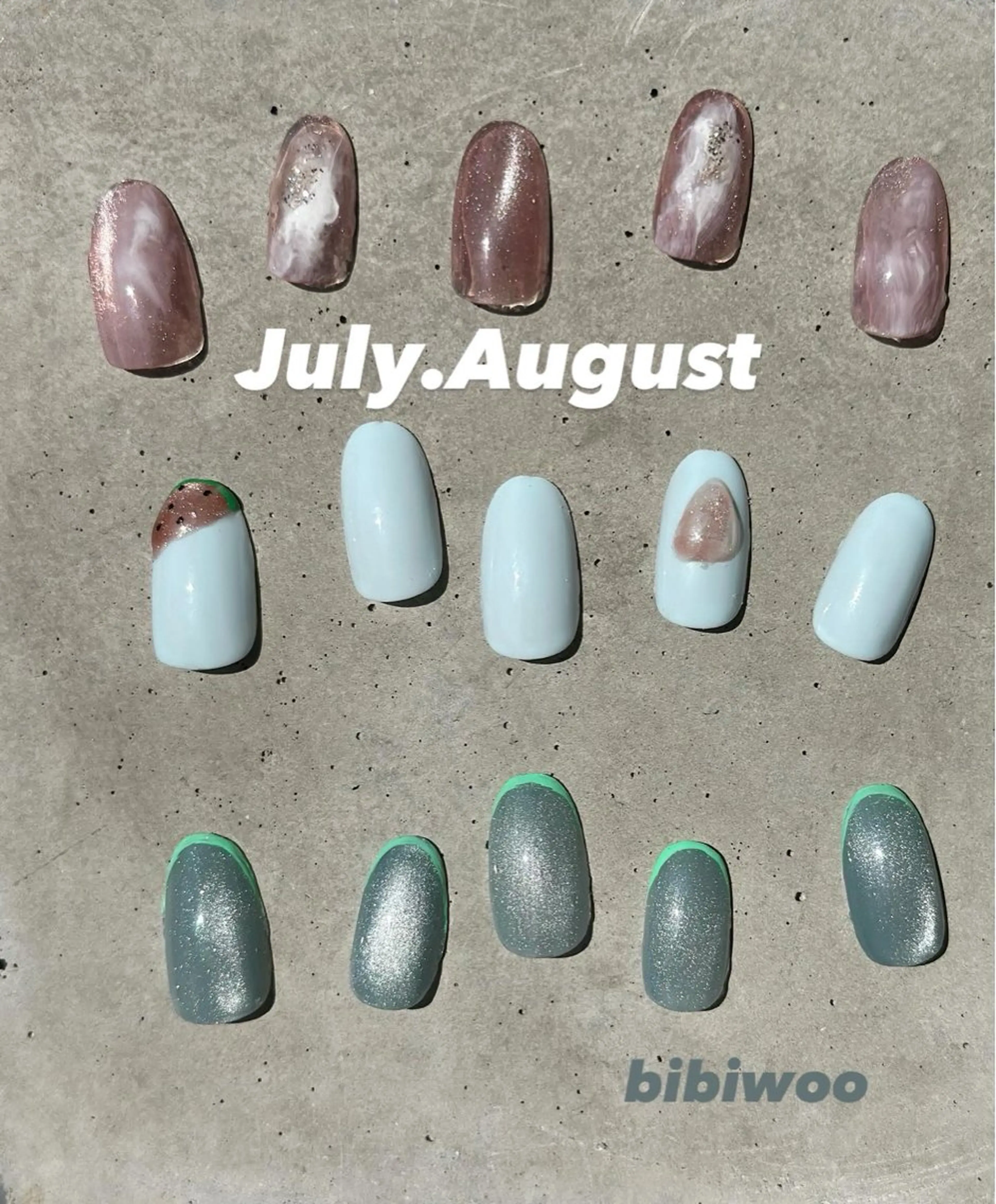 ネイル ニュアンスネイル 夏ネイル bibiwoo Ayakoのネイルデザイン