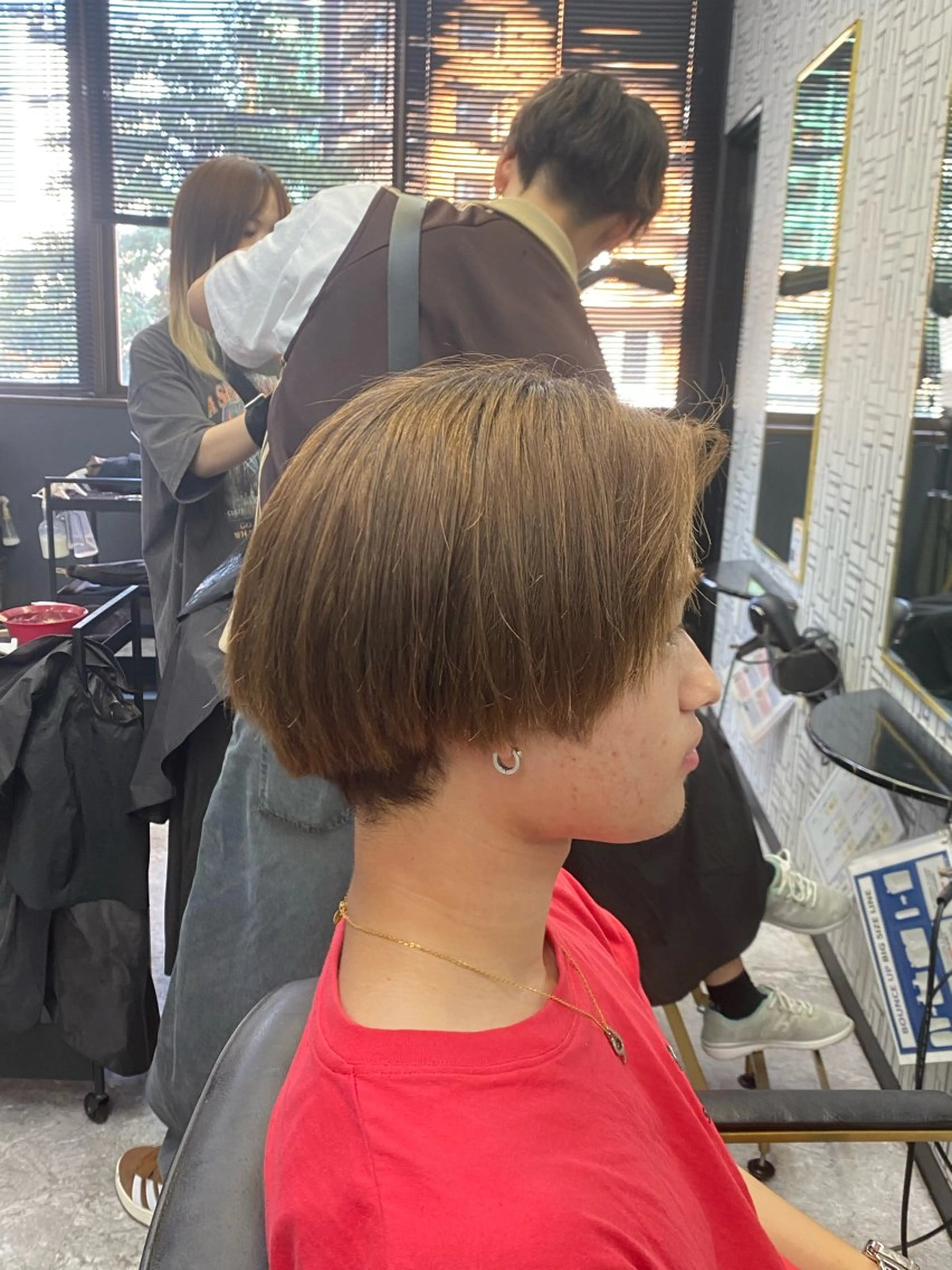 ショート 縮毛矯正 池田 亮雅のヘアスタイル