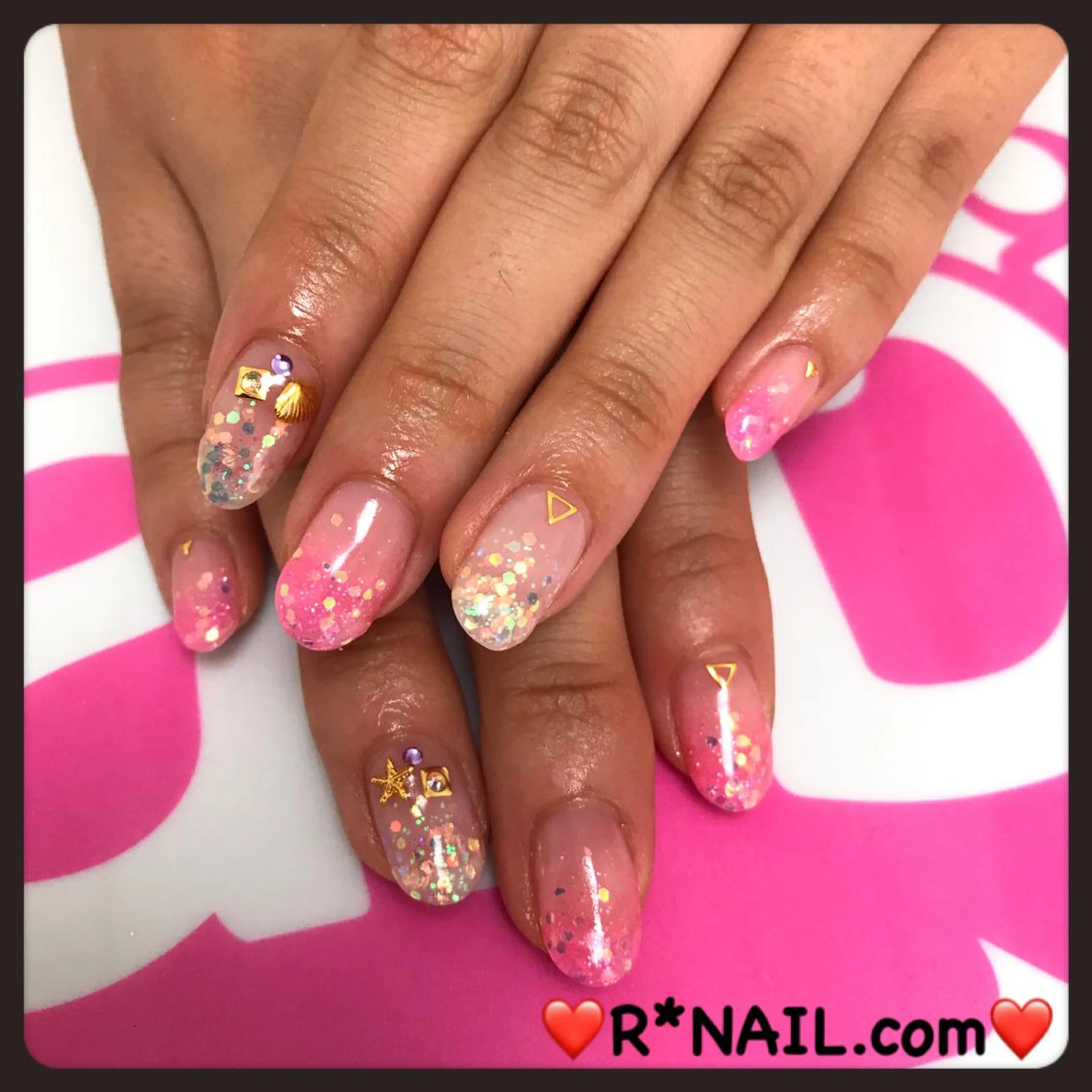 セミロング カラー キッズ ネイル R*NAIL .comのネイルデザイン